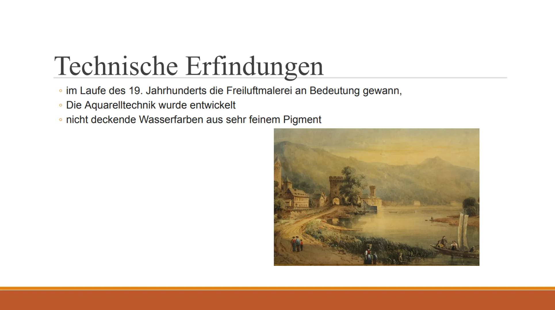 Biedermeier
Epoche
--- # Gliederung
* Definition
* Zeitgeschichtliche Einordnung
* „Technische" Erfindungen
* Merkmale
* Literatur
* Bekann