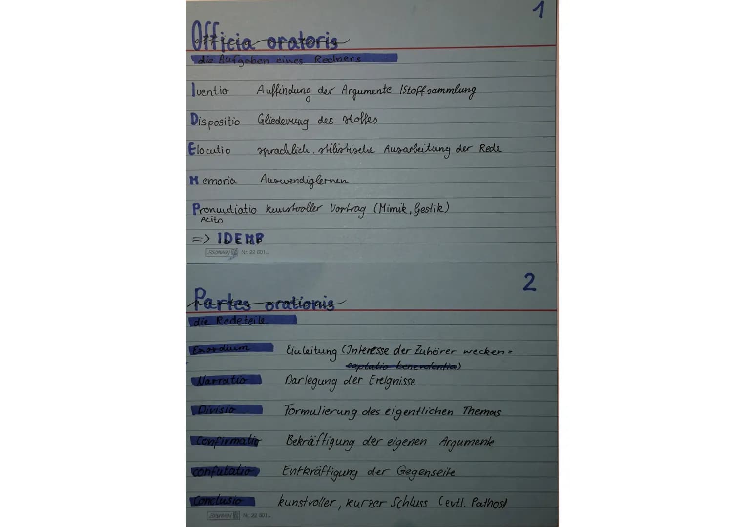 <p>Die antike Rhetorik umfasst die grundlegenden Prinzipien, die ein Redner beachten sollte, um mit seinen Reden zu überzeugen. Die Officia