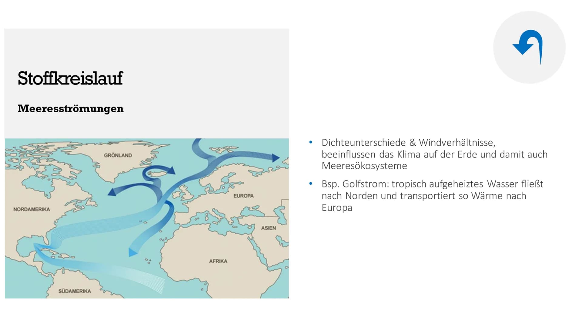 # Ökosystem Meer
Von Indira, Marika, Maria Aufbau und Struktur
Marika # Allgemeines
Meer = weithin ausdehnende, Festland umgebende Wassermas