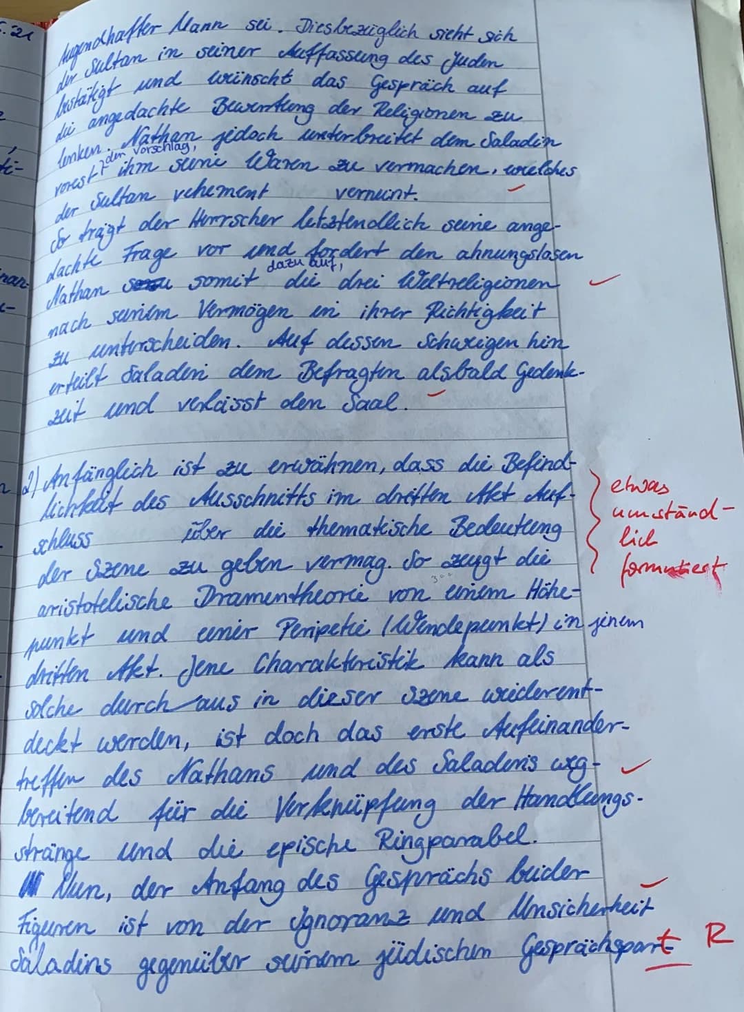 # Dramenanalyse
Das fünfaktige dramatische Gedicht "Nathan
der Weise" mit gleichnamiger Hauptfigur
stammt aus der Feder des deutschen Drama