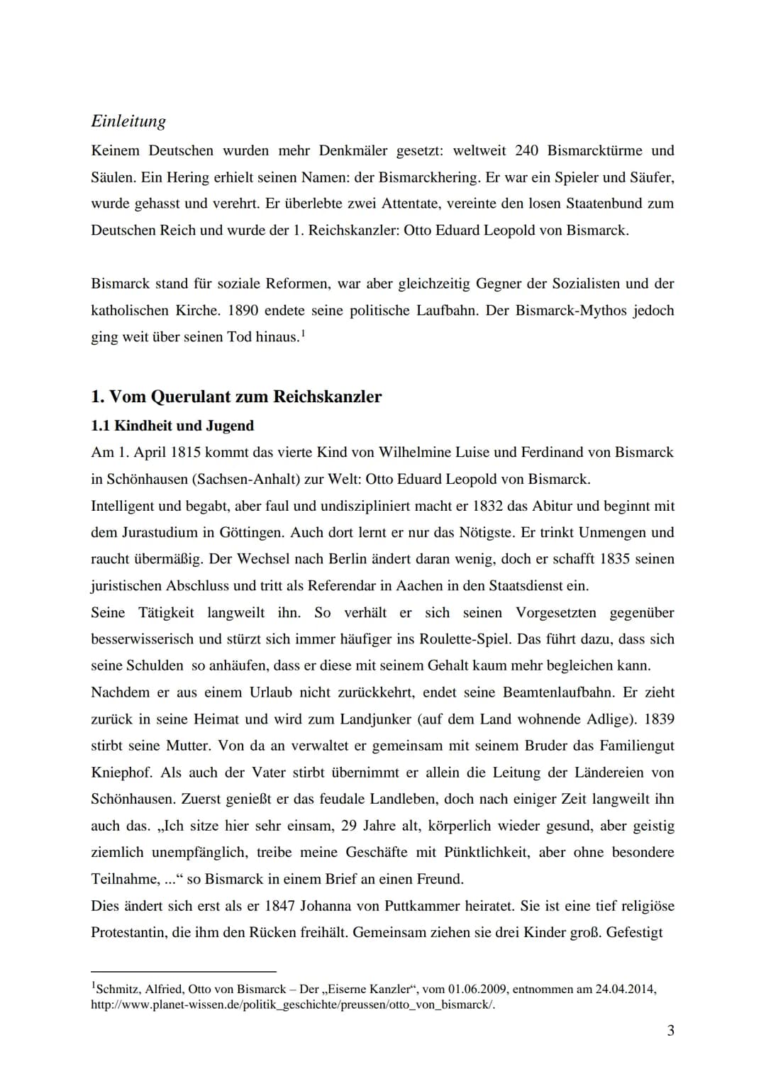 # Thema der Arbeit: Otto Eduard Leopold von Bismarck
## Gliederung:
1. Vom Querulant zum Reichskanzler
2. Was haben unsere Krankenkassen mi