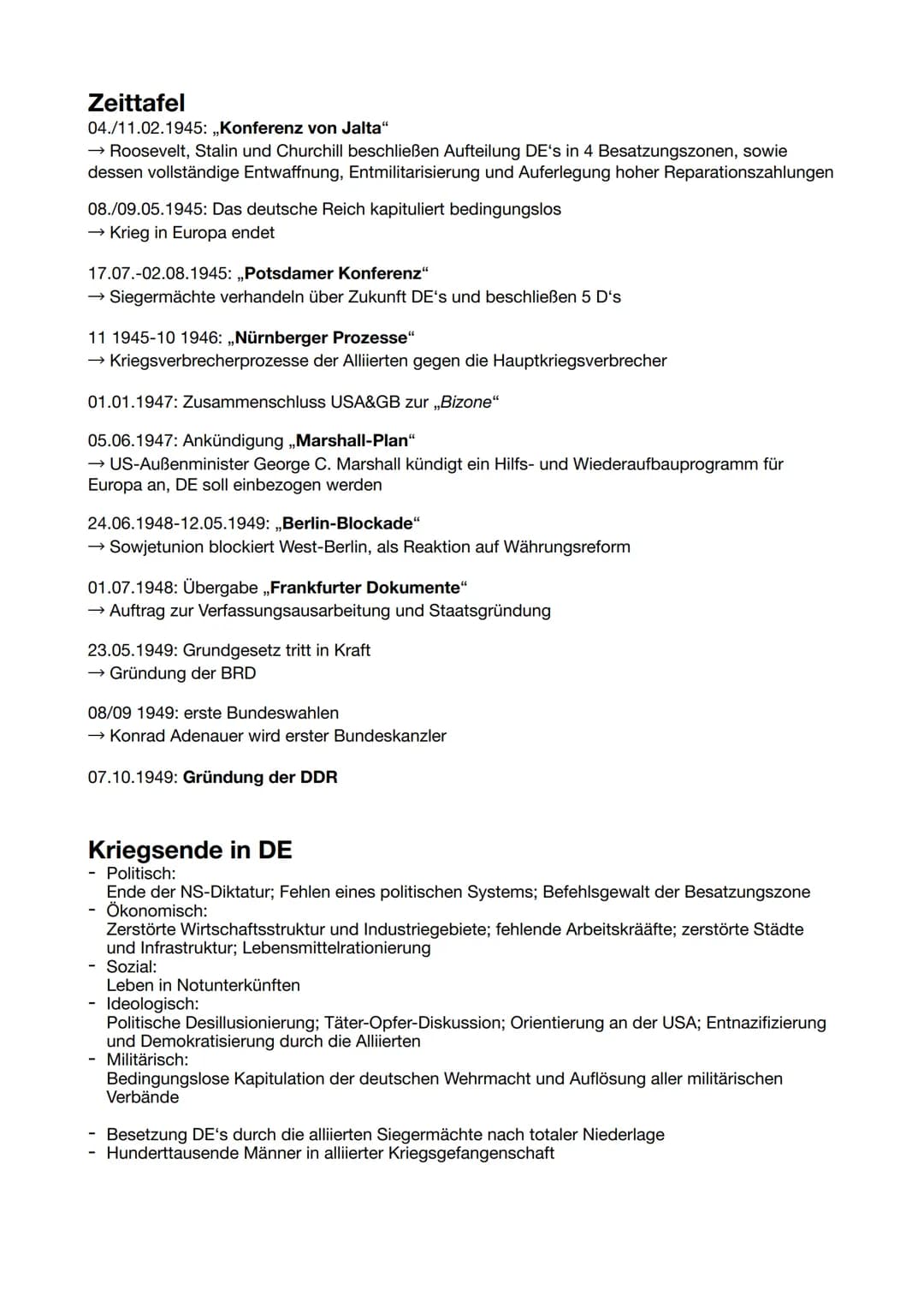 # Die Potsdamer Konferenz
- Treffen der Siegermächte des Zweiten Weltkrieges: USA, GB & UdSSR
- Zentrale Themen: Zukunft DE, europäische Nac