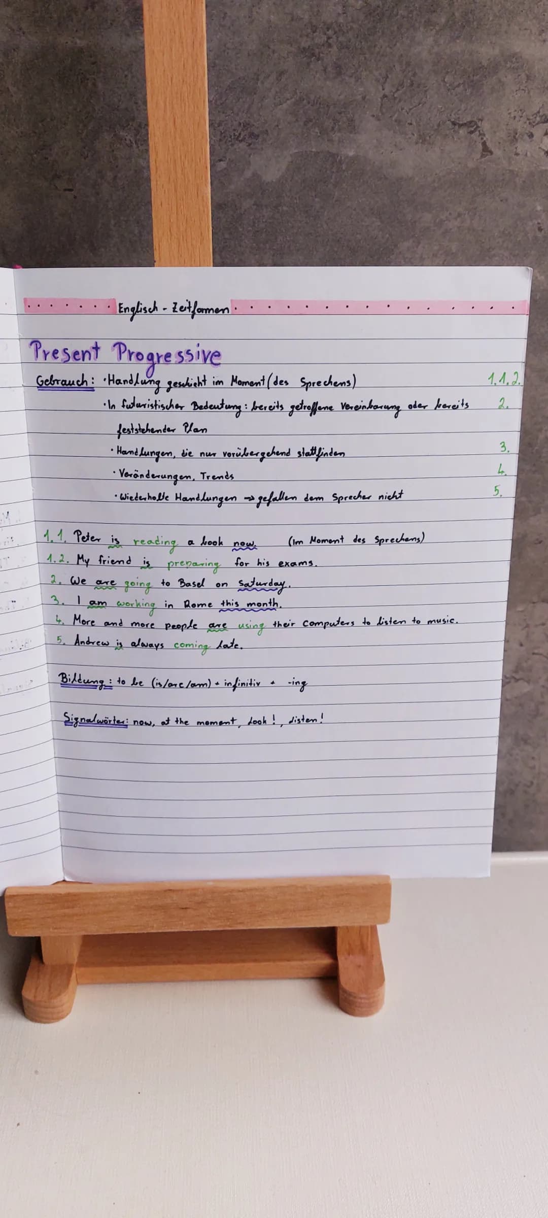 ## Englisch-Zeitformen
### Past Perfect Progressive
**Gebrauch:** beschreibt die Verlaufsform der Vorvergangenheit
- Handlung begann vor ein