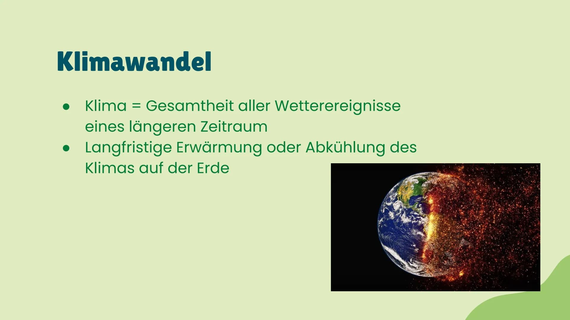 # Treibhauseffekt und Klimawandel
## (Natürlicher) Treibhauseffekt
- Atmosphäre = Glas eines Treibhauses
- Eintreffen von kurzwelliger Stra