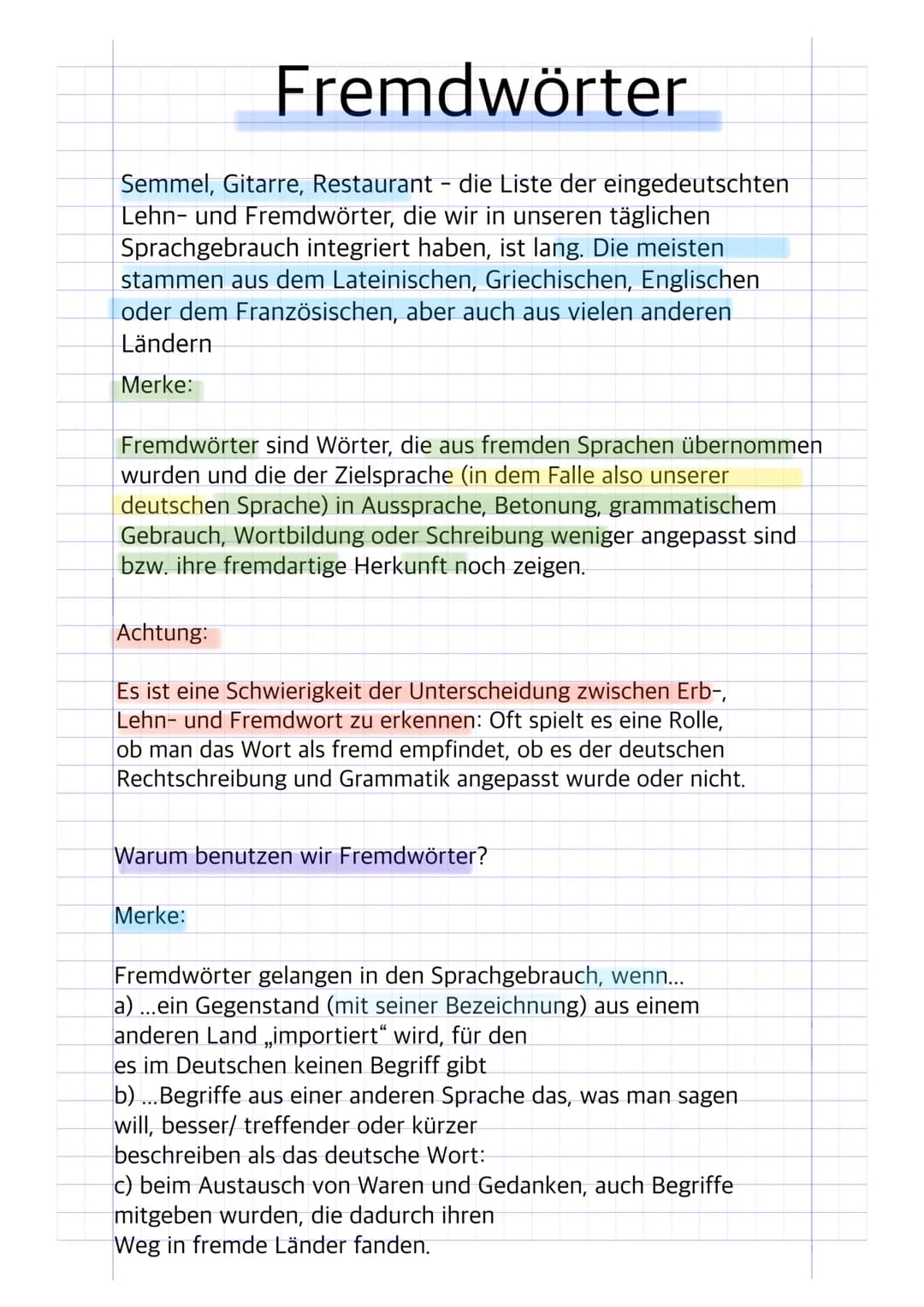 # Fremdwörter
Semmel, Gitarre, Restaurant - die Liste der eingedeutschten Lehn- und Fremdwörter, die wir in unseren täglichen Sprachgebrauc