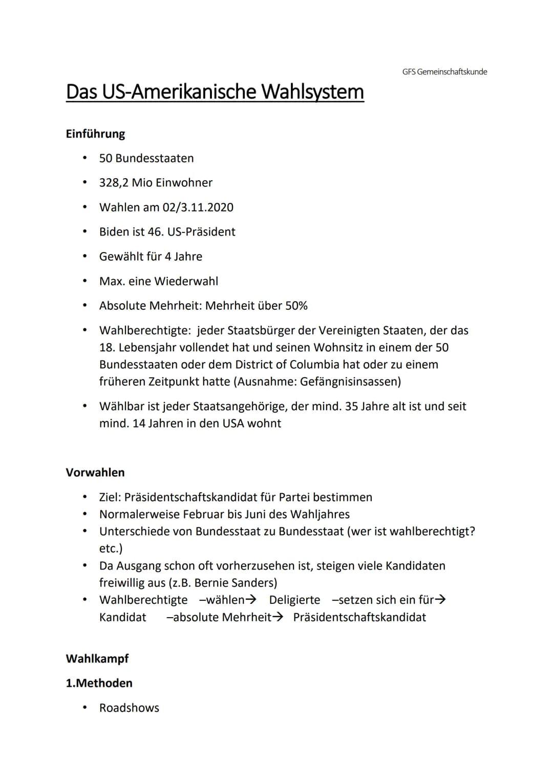 <h2>Einführung</h2>
<p>Die Vereinigten Staaten bestehen aus 50 Bundesstaaten mit insgesamt 328,2 Millionen Einwohnern. Die letzten Wahlen f