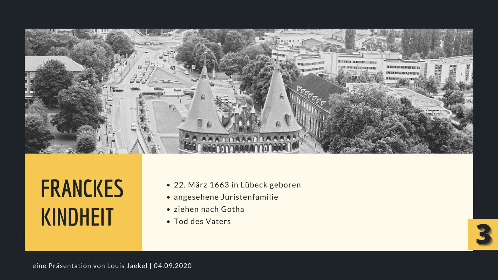LEBEN & GLAUBE - EINE GOTTESERFAHRUNG
AUGUST HERMANN
FRANCKE
Präsentiert von Louis Jaekel # INHALTSVERZEICHNIS
## HEUTIGE THEMEN
* Der P