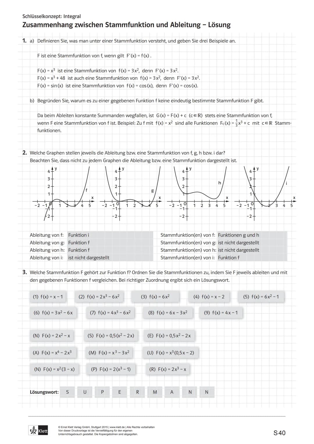 # 3. Mathe klausur Q 1.2 GK
## Themen:
- Wah: HP, TP, HP
- Funktionsscharen
- Integralrechnen
- Stammfunktionen (inkl. $\sin/\cos/...$ + Um