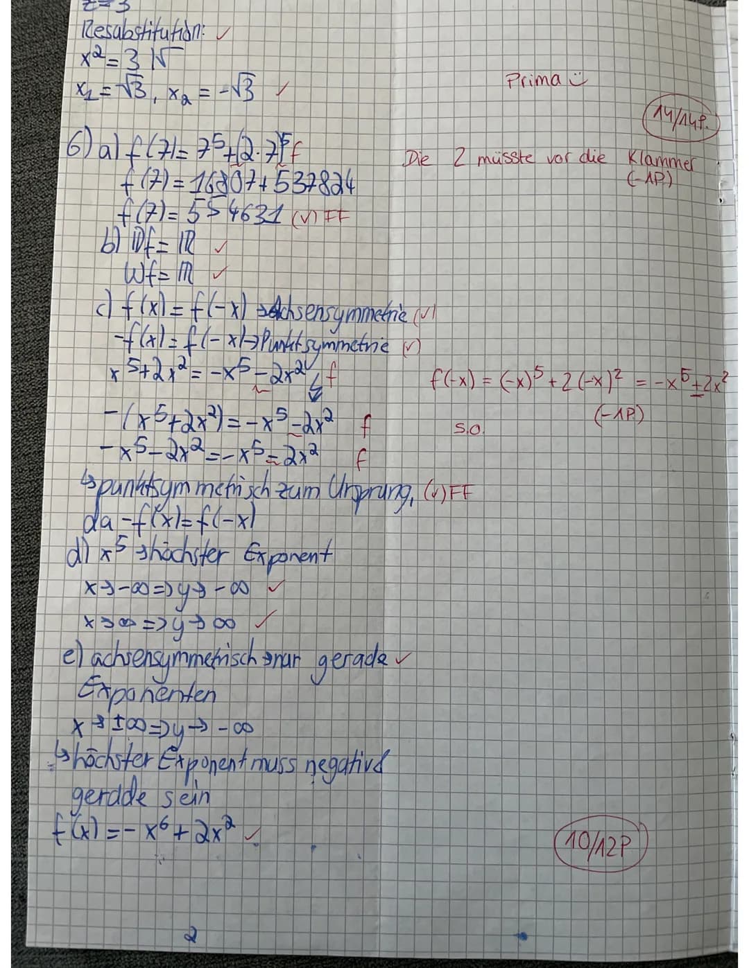 ## 2. Klausur in Mathematik
### 1. Teil: Hilfsmittelfrei
- Bearbeite diesen Teil der Klausur ohne den GTR und ohne Formelsammlung! Du hast d