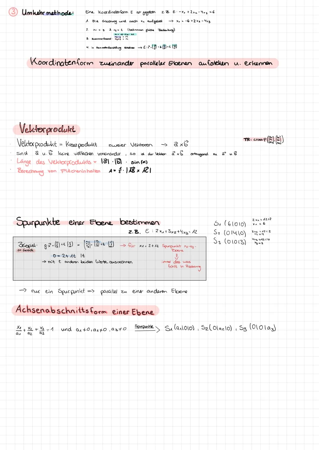 # ANALYTISCHE GEOMETRIE
## Vektoren und Geraden
### Allgemein räumliches Koordinatensystem
* Spiegelung an der $x_1-x_2$-Ebene
* $