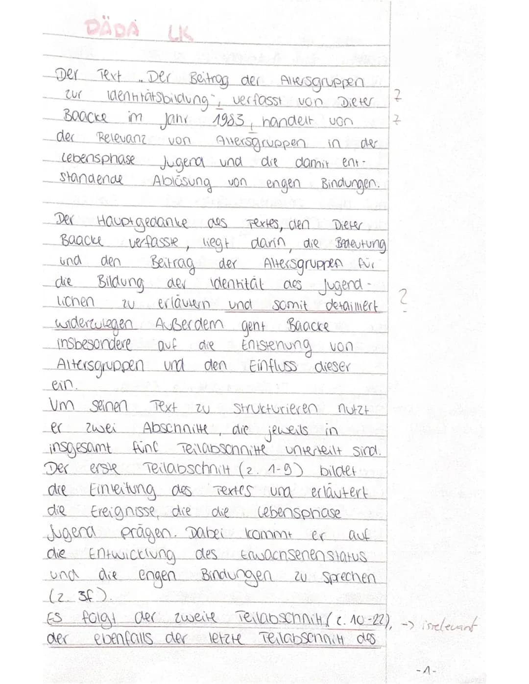 # Bewertungsbogen zur 2. Klausur im Fach Pädagogik (2. Halbjahr)
## Thema: Sozialisationstheorien
Name:
## Teilaufgabe 1:
### Anforderunge