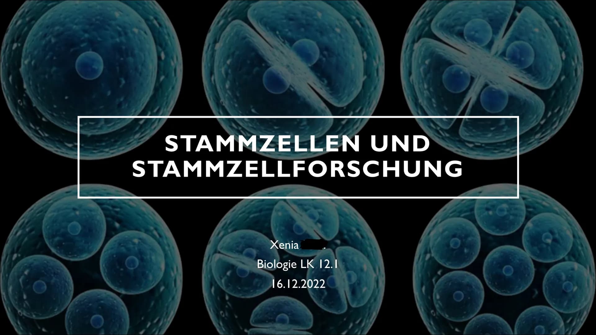 Xenia
12.1 Biologie
# Stammzellen und Stammzellforschung
## Definition und Besonderheiten
Als Stammzellen bezeichnet man Zellen, die keine o