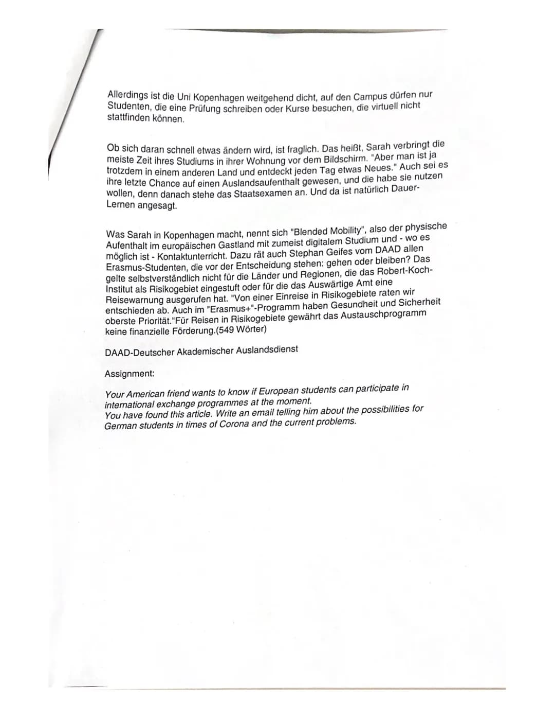 danken fürs
beilegen
Michelle Kaminski
rhetorical and Stylistic devices
LK Englisch 13 MÖLL
Vorabiturklausur: Studying and working abroa