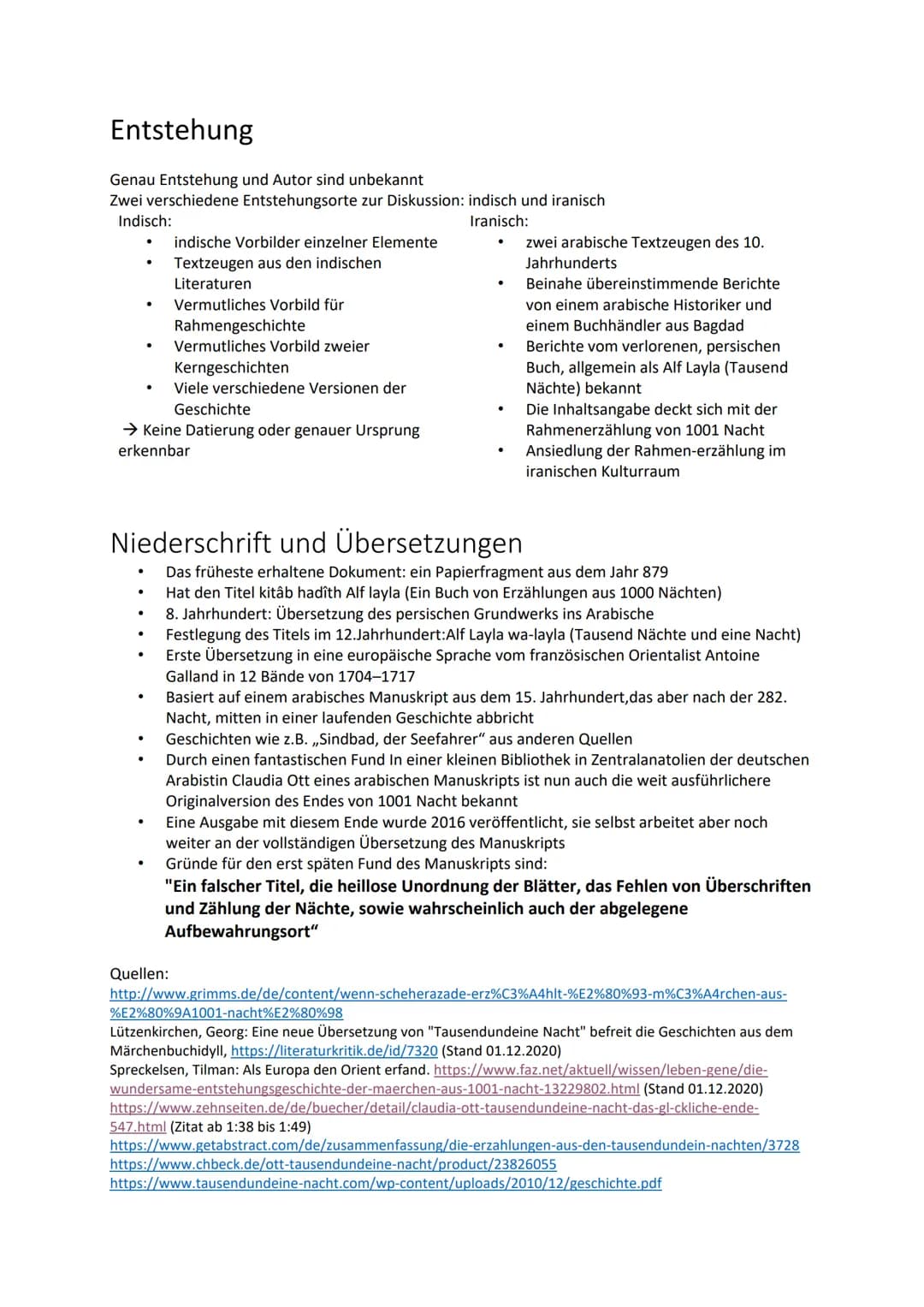 Marlene Müller
# 1001 Nacht
## Aufbau, Entstehung und Inhalt
## Allgemeiner Aufbau und Inhalt
* Eine Rahmengeschichte mit Geschichtensam