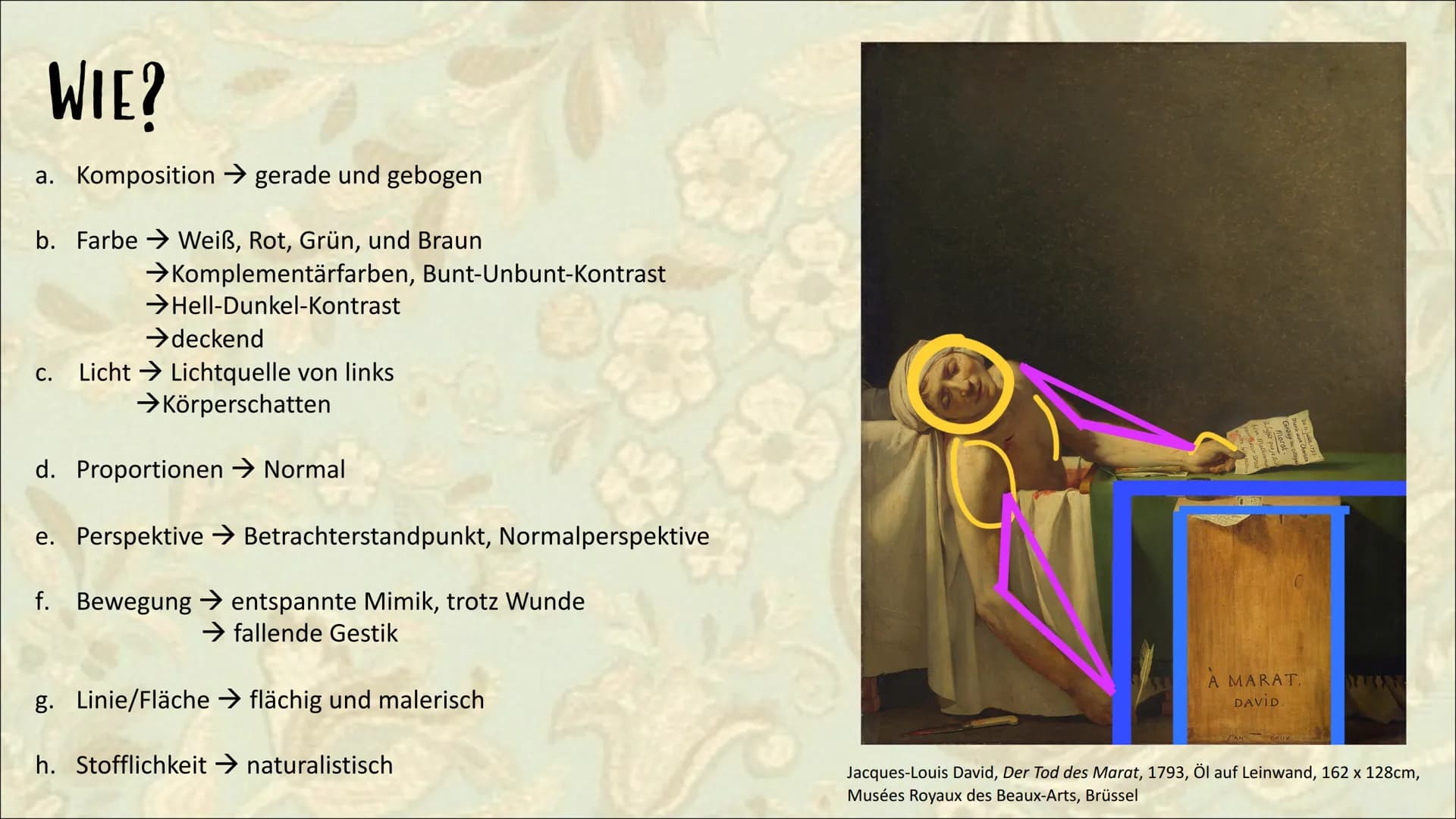 KLASSIZISMUS # GLIEDERUNG
- Begriffserklärung
- Einordnung in die Kunstgeschichte
- Ursprung und Ausbreitung
- Wichtigste Vertreter und Werk