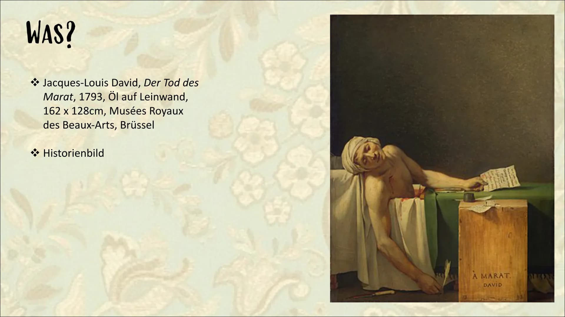 KLASSIZISMUS # GLIEDERUNG
- Begriffserklärung
- Einordnung in die Kunstgeschichte
- Ursprung und Ausbreitung
- Wichtigste Vertreter und Werk