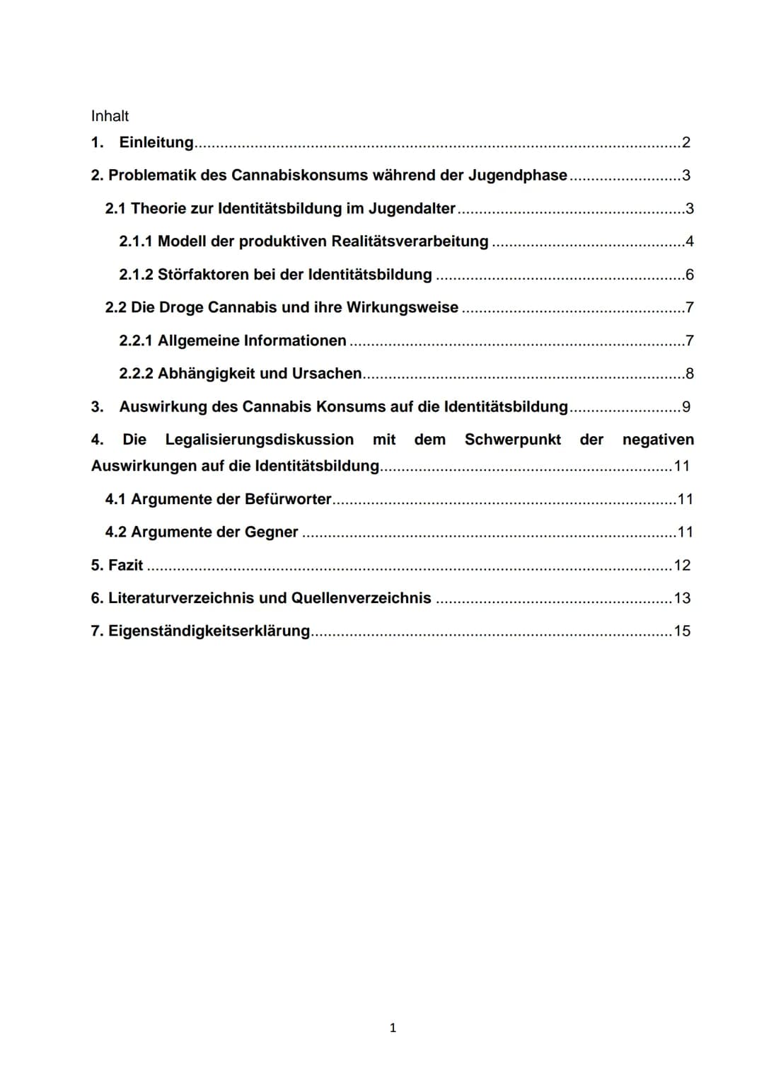 Inhalt
1. Einleitung........................................................................................................................