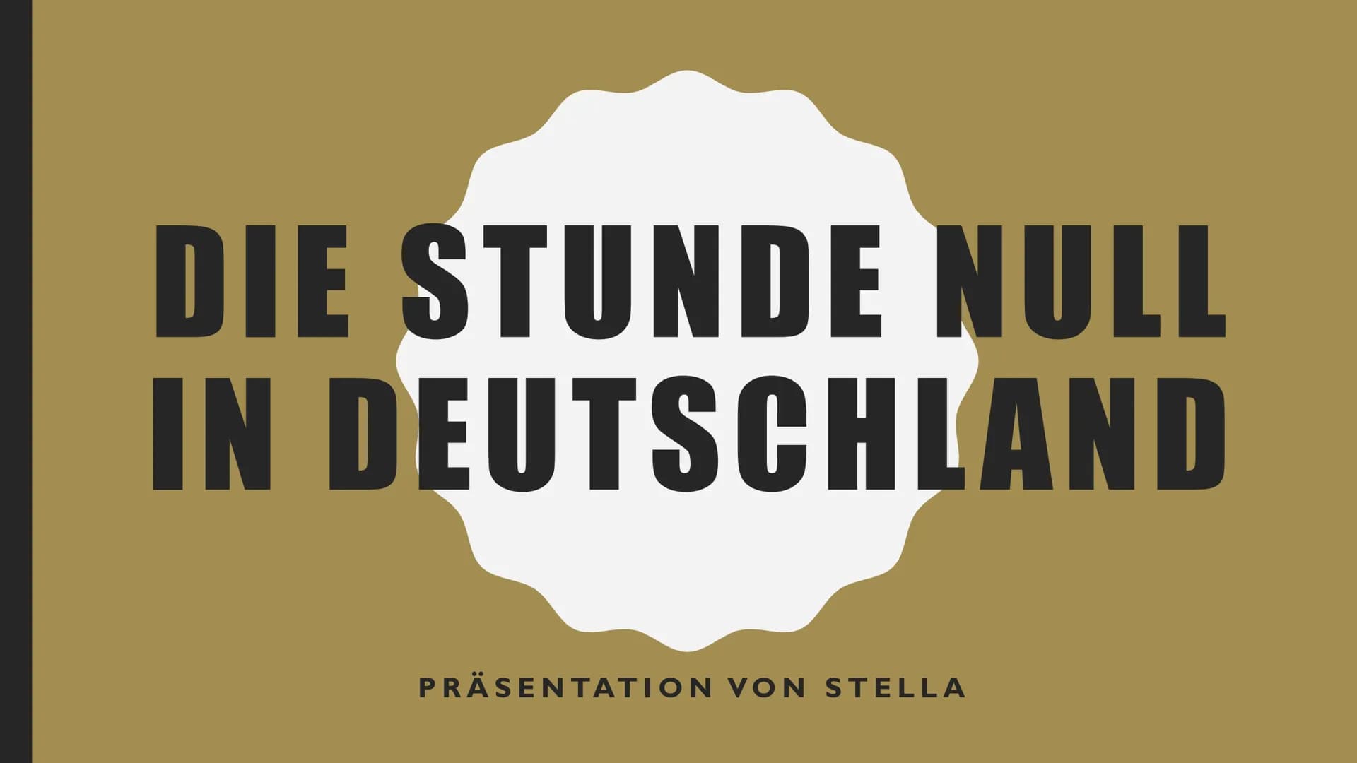 # Stunde Null in Deutschland
## Definition Stunde Null:
Der Begriff Stunde Null stammt aus der Planungssprache von
Organisationen, Klassisch