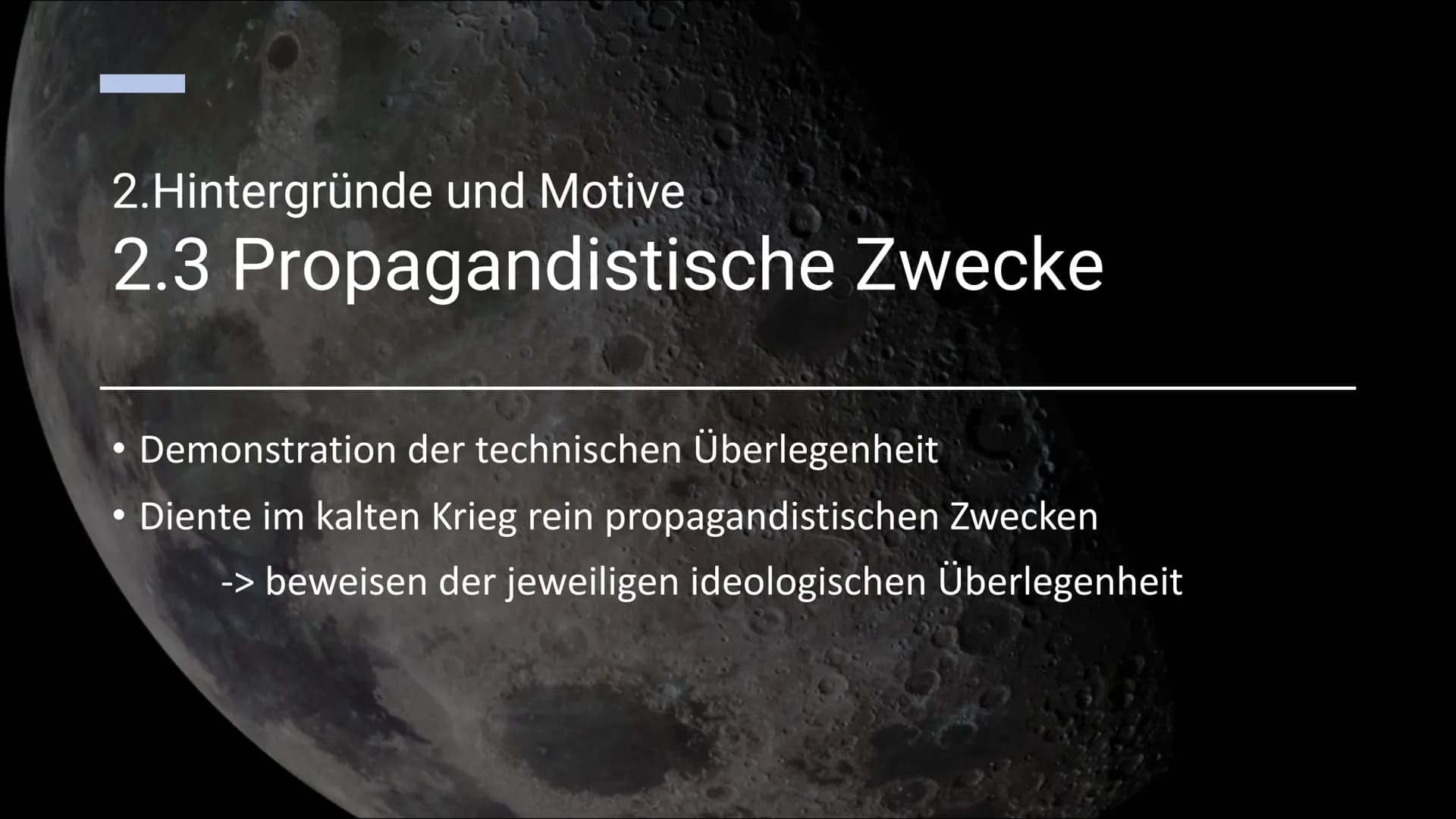 # Handout Space Race
## Definition:
"Wettbewerb des 20. Jahrhunderts zwischen zwei Rivalen des Kalten Krieges, den Vereinigten Staaten und