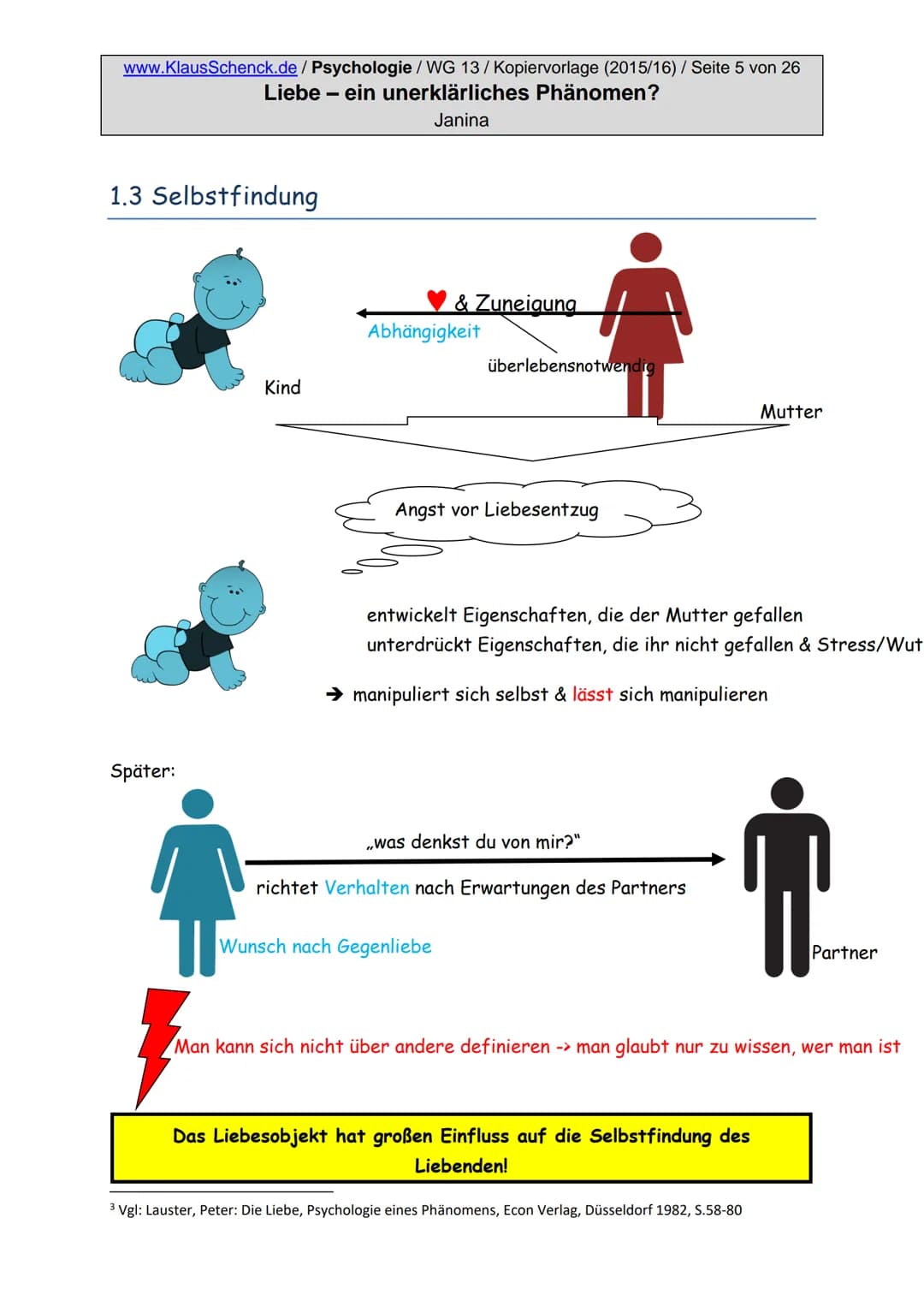 www.KlausSchenck.de / Schenck / Psychologie: Artikel und Kopiervorlage
# Liebe - ein unerklärliches Phänomen?
„FT-Abi-Plattform"-Serie: Ar