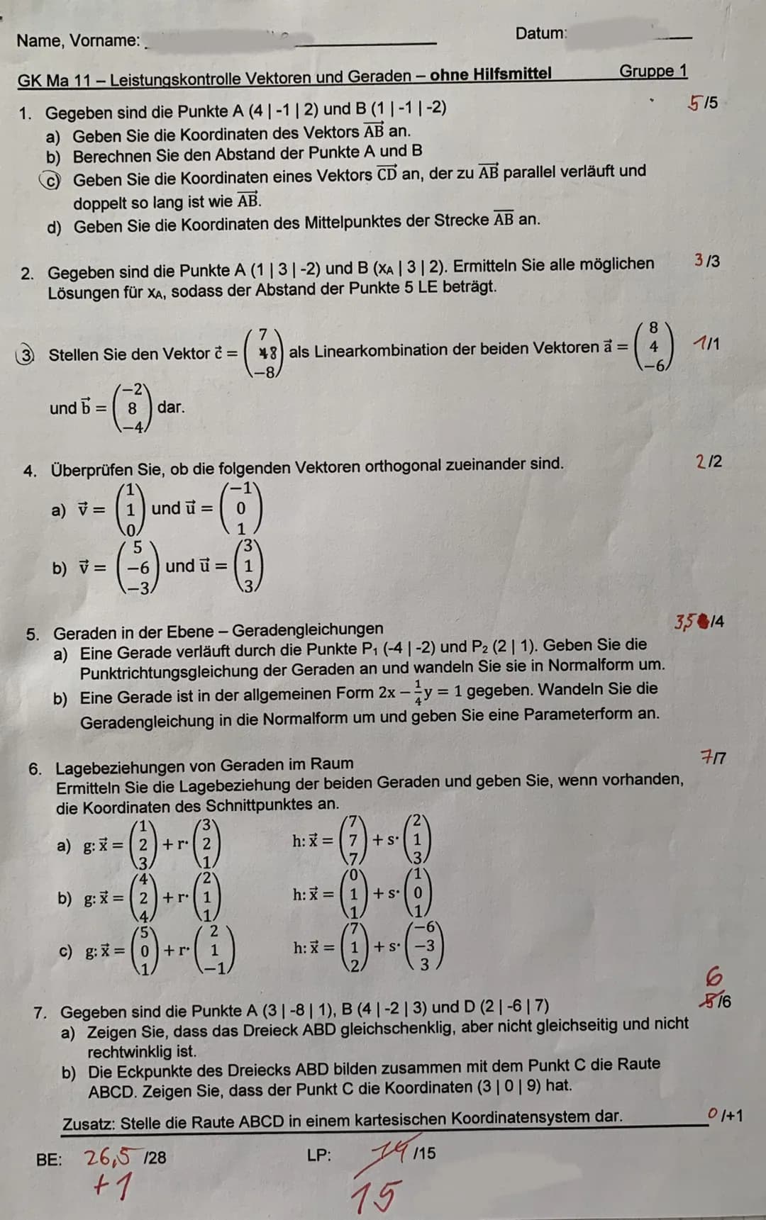 y=4x-2
m=4 \rightarrow \vec{v}=\begin{pmatrix} 1 \\ 4 \end{pmatrix} \vec{a}=\begin{pmatrix} 0 \\ -2 \end{pmatrix}
y=4 \cdot 0 - 2 \rightarro