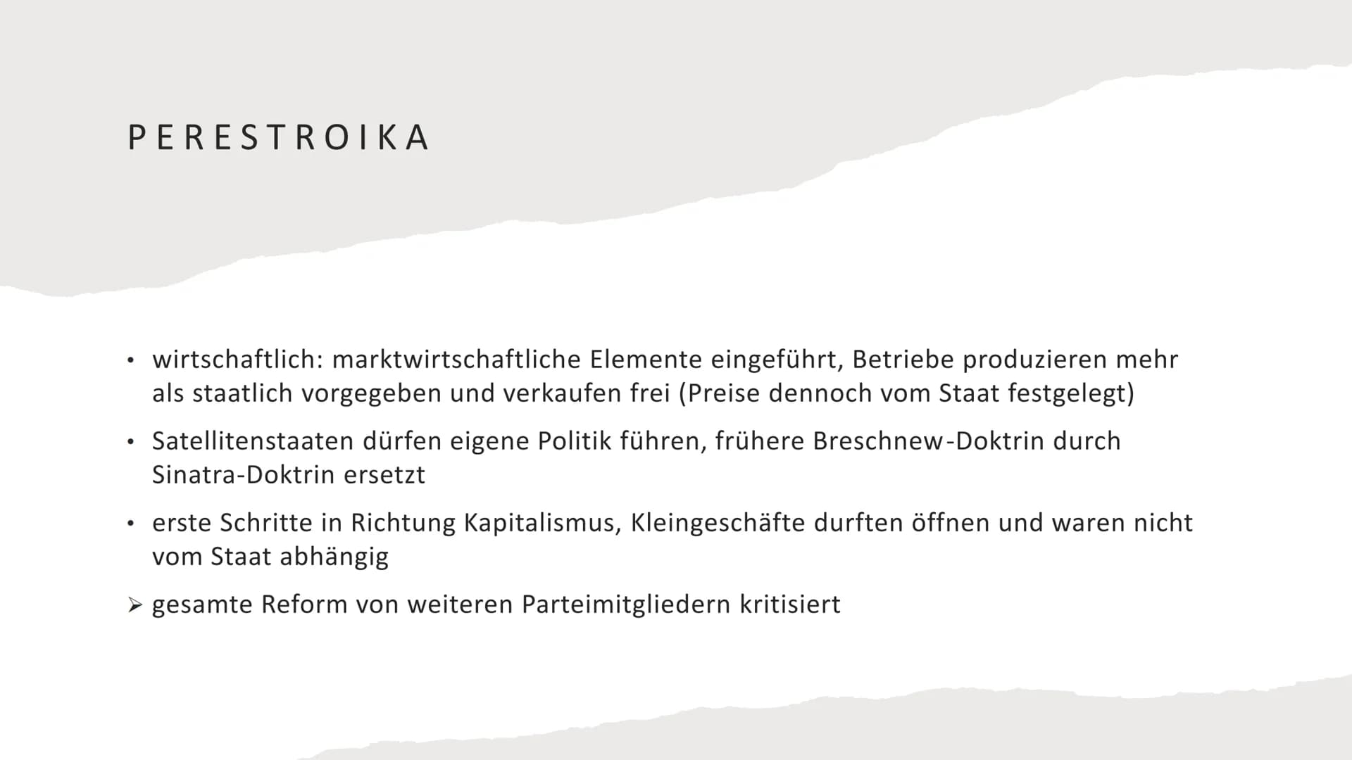 GLASNOST UND PERESTROIKA
Ein Vortrag von Thekla M. und Konstantin M.
2021 # GLIEDERUNG
1. Wie kam es überhaupt dazu? - Grundlagen
2. Wer ist