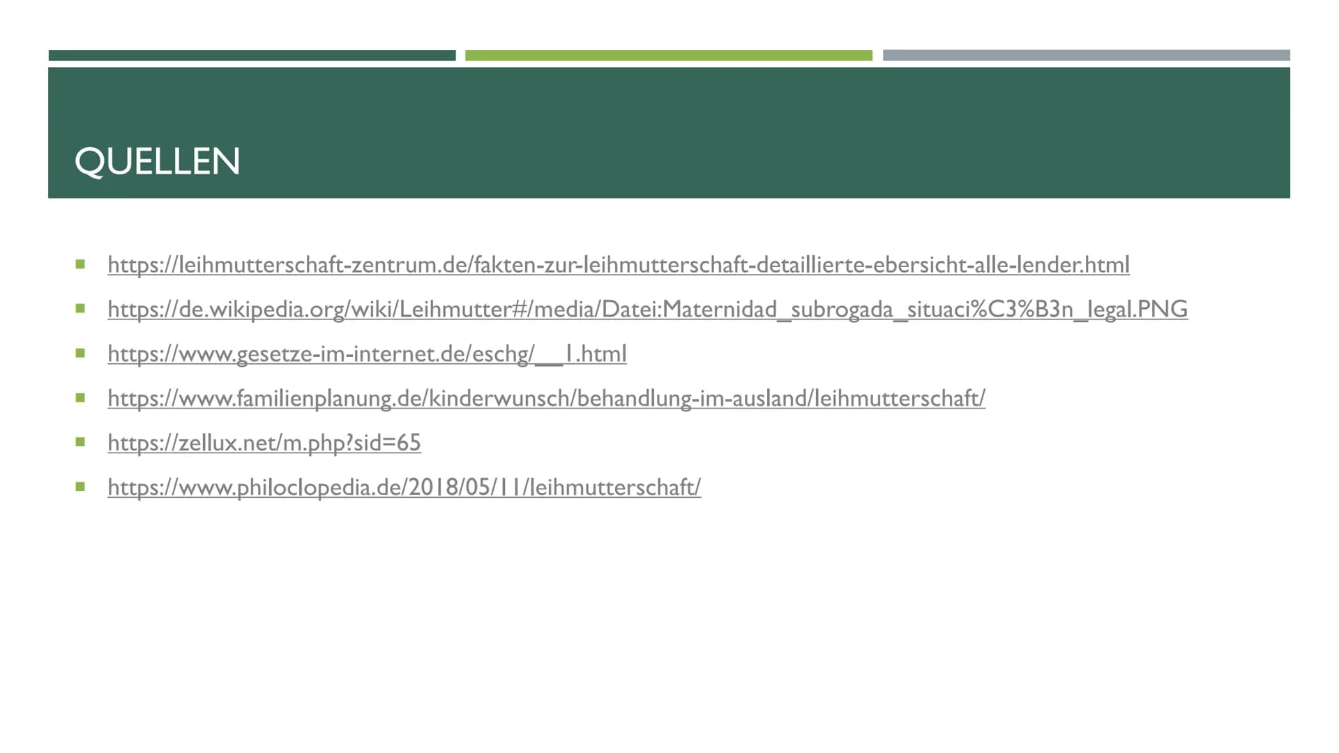 LEIHMUTTERSCHAFT # GLIEDERUNG
- Fakten
- Was ist Leihmutterschaft?
- Arten von Leihmutterschaft
- Rechtliche Lage
- Utilitaristische Betrach
