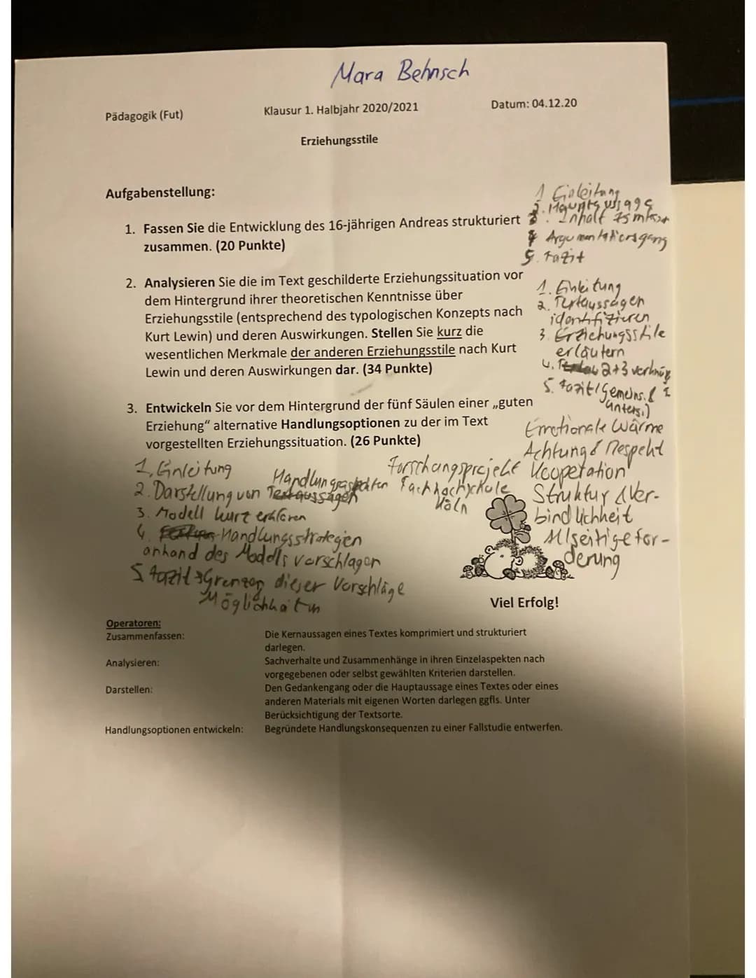 Hier lassen sich das Bild des Gärtners, also die Ohnmacht der Erziehung, die Ansichten der Erziehungstheoretiker und der pädagogische Pessim
