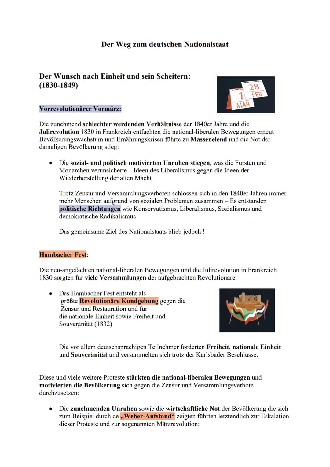 <h2>Restauration:</h2>
<p>Der Weg zum deutschen Nationalstaat</p>
<p>Europäische Herrscher mussten nach dem Sieg über Napoleon die Verhältn
