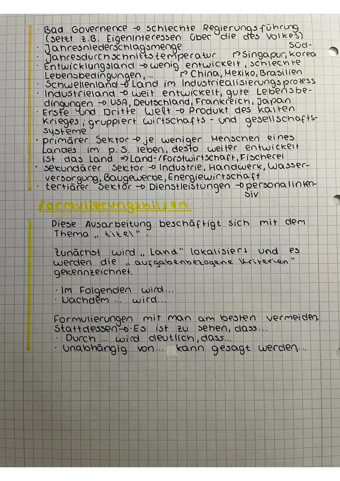 - Bad Governance -> schlechte Regierungsführung
(setzt z. B. Eigeninteressen über die des Volkes)
- Jahresniederschlagsmenge
- Jahresdurch