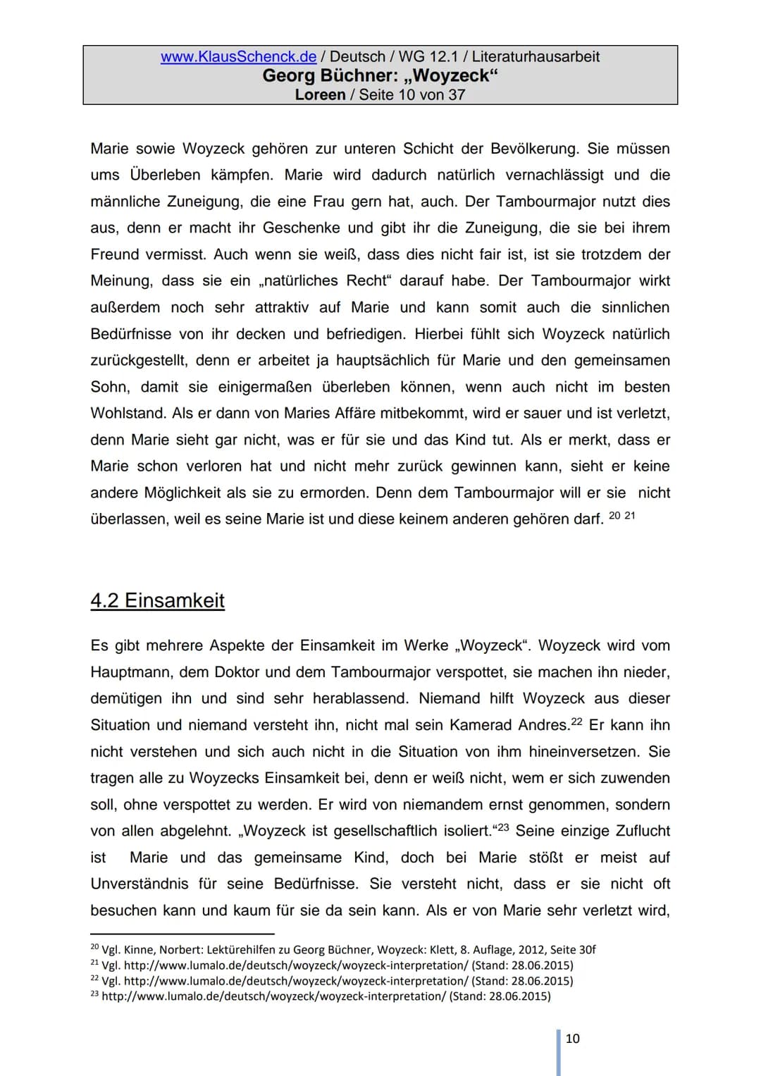 # Literatur-Hausarbeit
## „Woyzeck"
Georg Büchner
Von: Loreen
Klasse: 12.1
Schule: Wirtschaftsgymnasium
Tauberbischofsheim
Fachlehrer: OSt