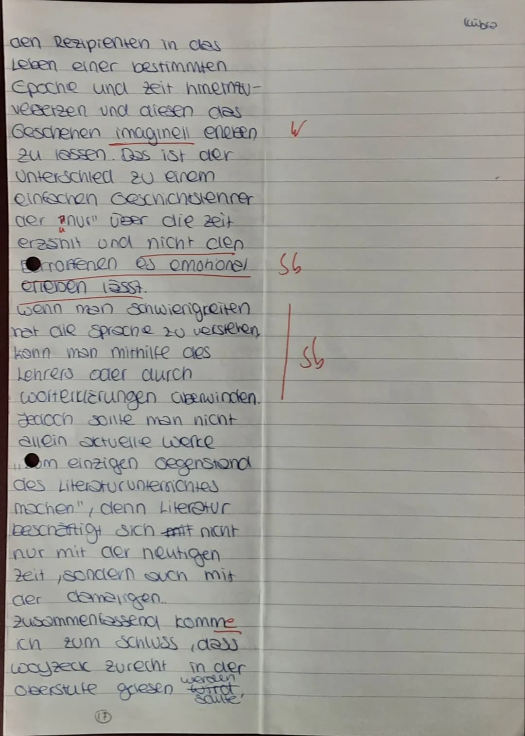 Kübra
2) Im ersten Teil der Arbeit
hat sich herausgestellt, dass
Grünwall die These vertritt, dass
heutzutage ein junger Mensch
mit clen so