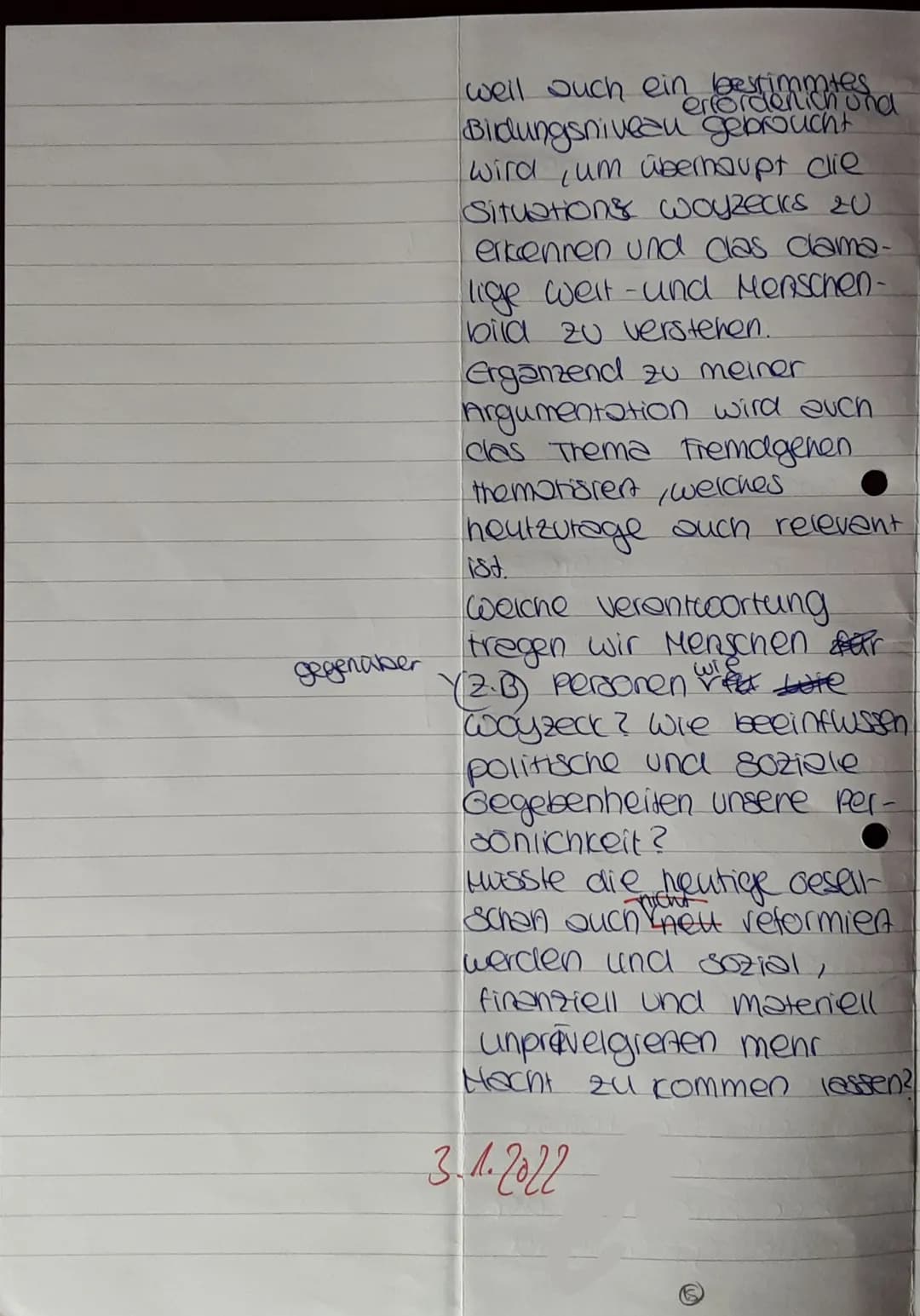 Kübra
2) Im ersten Teil der Arbeit
hat sich herausgestellt, dass
Grünwall die These vertritt, dass
heutzutage ein junger Mensch
mit clen so