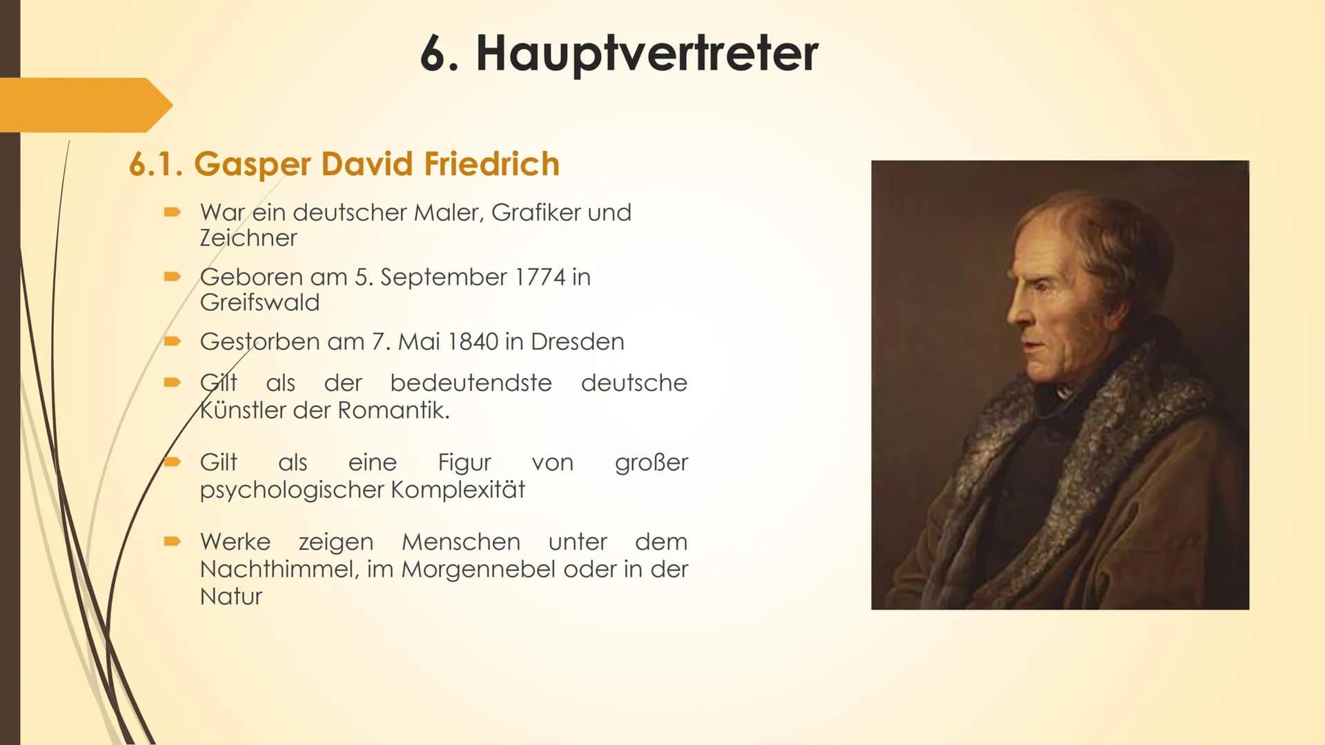 # Handout
17.09.2021
## Romantik
### Zeitliche Einordnung:
von 1780 bis 1850 (zwischen Aufklärung/ Klassizismus und Realismus)
→ Bezug zum