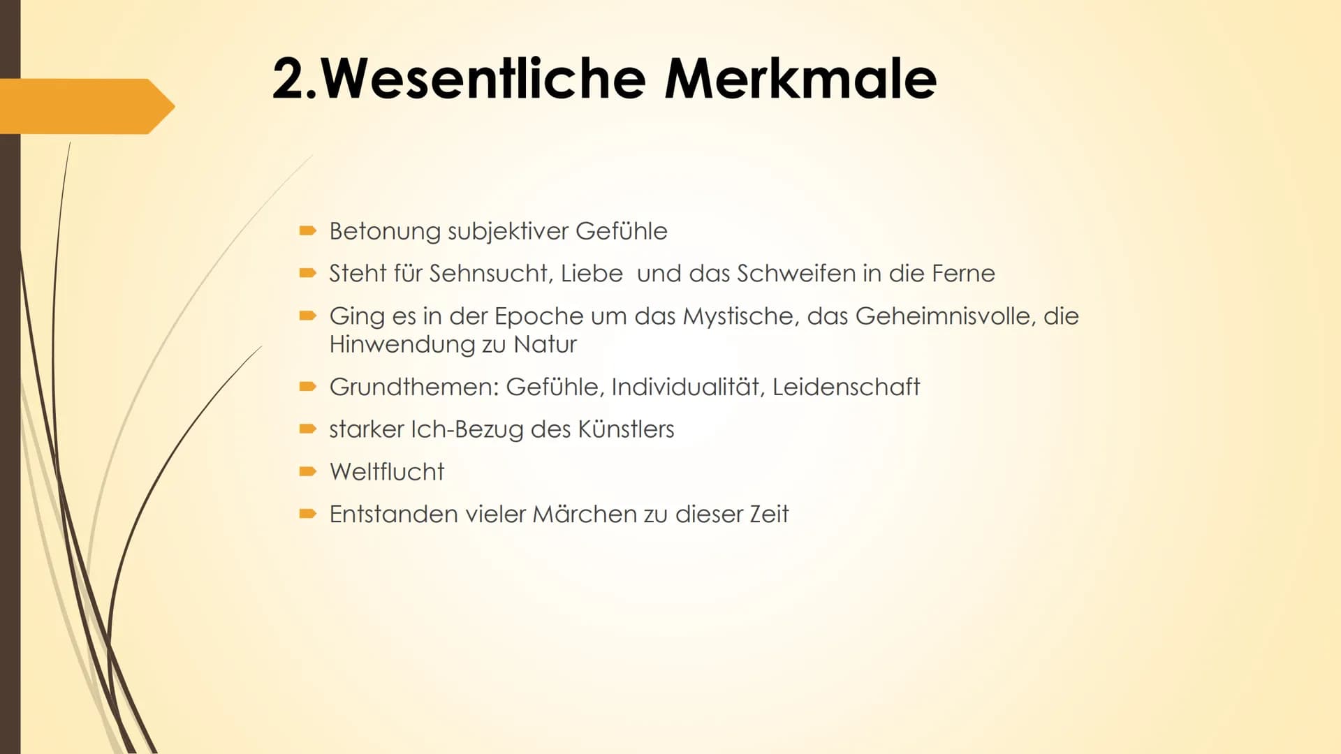 # Handout
17.09.2021
## Romantik
### Zeitliche Einordnung:
von 1780 bis 1850 (zwischen Aufklärung/ Klassizismus und Realismus)
→ Bezug zum