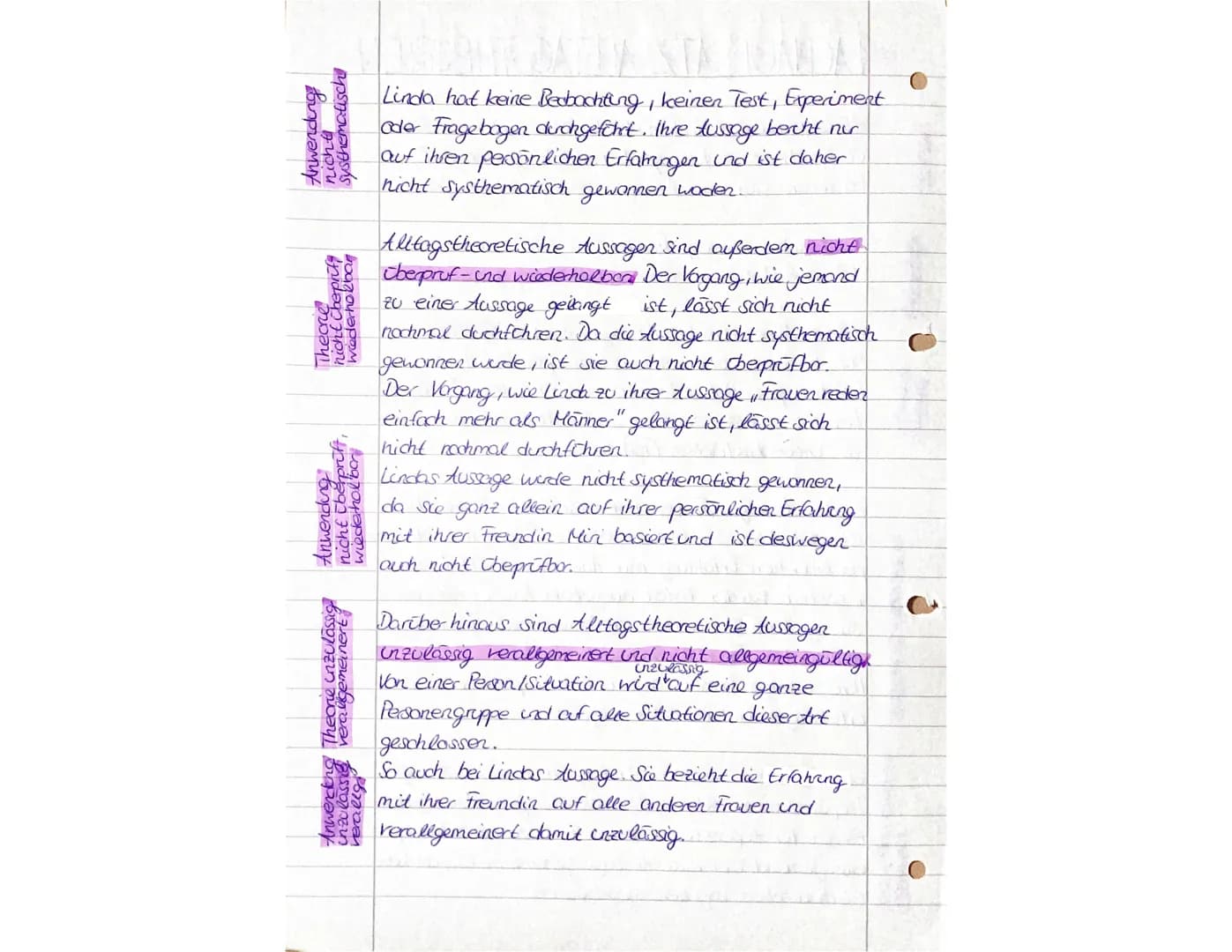 # FACHAUFSATZ ALLTAGSTHEORIEN
## Definition
Alltagstheorien sind in der Regel subjektiv, nicht überprüfbar, nicht systematisch gewonnen & b