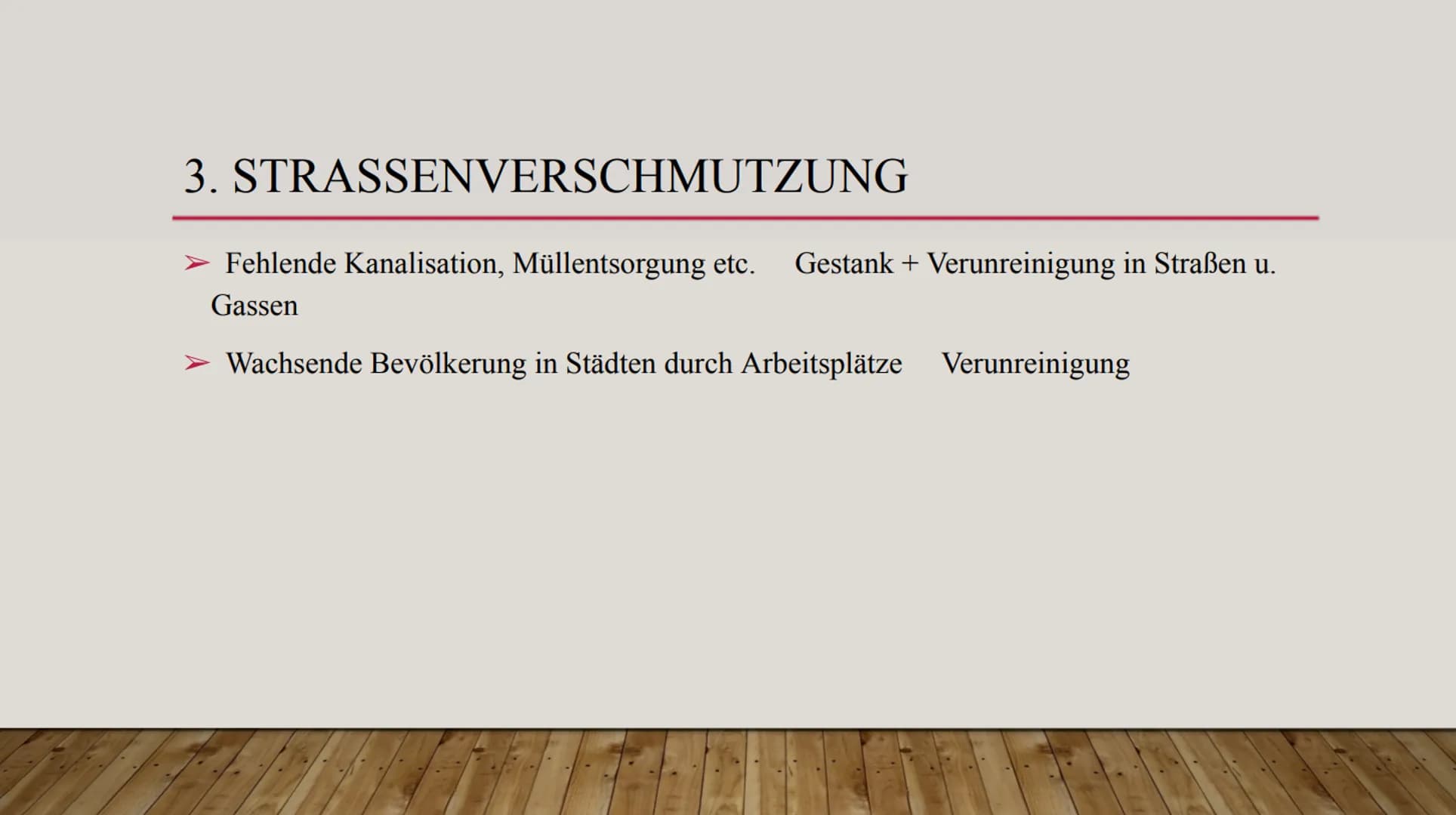 # umweltbelastungen infolge der Industrialisierung
## Inhalt
1. Ursachen
2. Gefahren
3. Straßenverschmutpung
4. Wasserverschmukung
5. Luftv