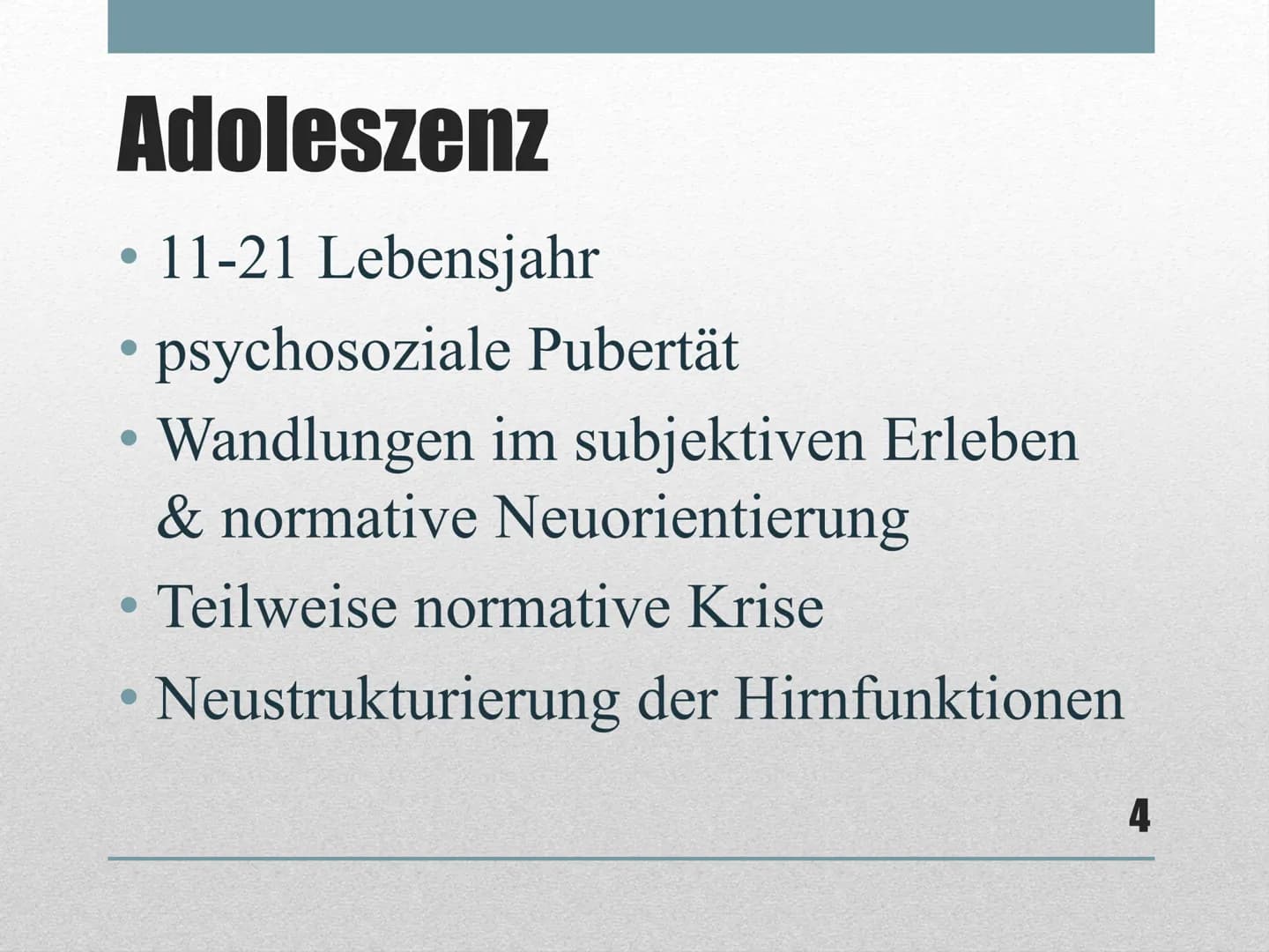 Entwicklung im
Jugendalter # Inhalt
* Definition Jugend
* Pubertät
* Adoleszenz
* Adoleszenzkrise
* Identität
* Intimität
1 # Definition Jug