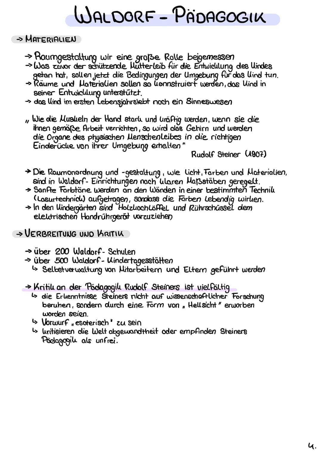 # WALDORF - PÄDAGOGIK
## →BILD VOM KIND
### → Physischer Leib
↳ kann gesehen, gemessen, gewogen und angefasst werden ist aus der mineralis