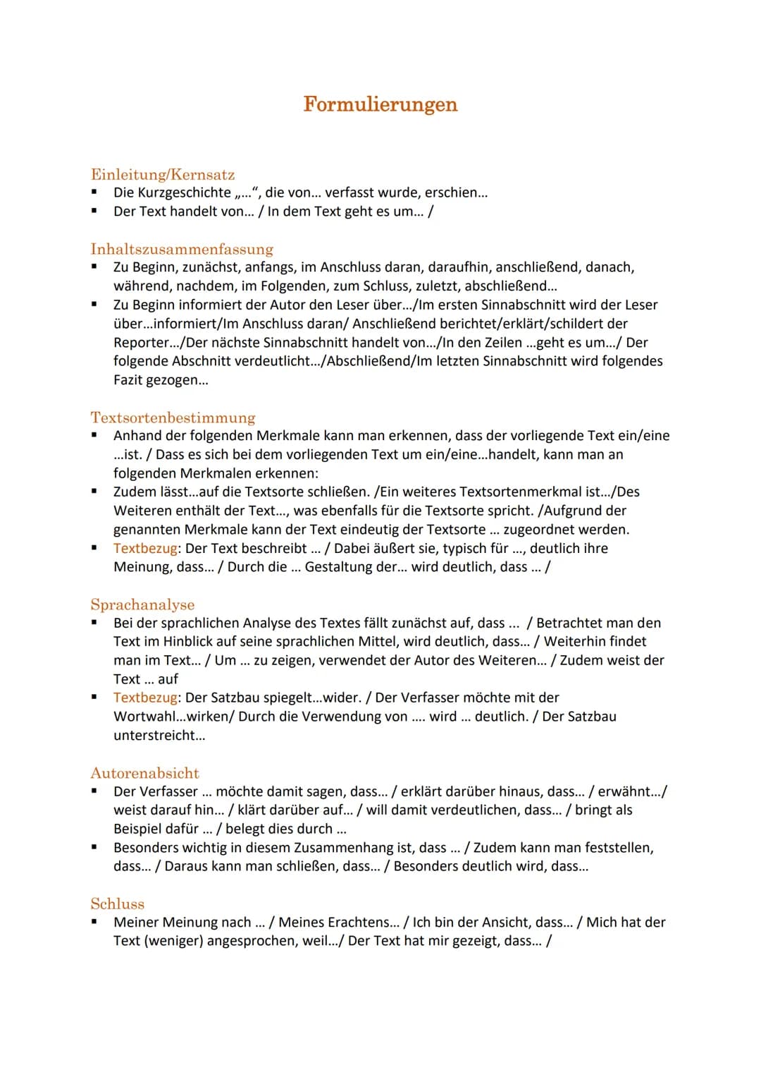 # AUTORENABSICHTEN
- Informieren
- Tatsachen feststellen
- An den Leser appellieren
- Den Leser zu etwas animieren
- Den Leser zum Nachdenke