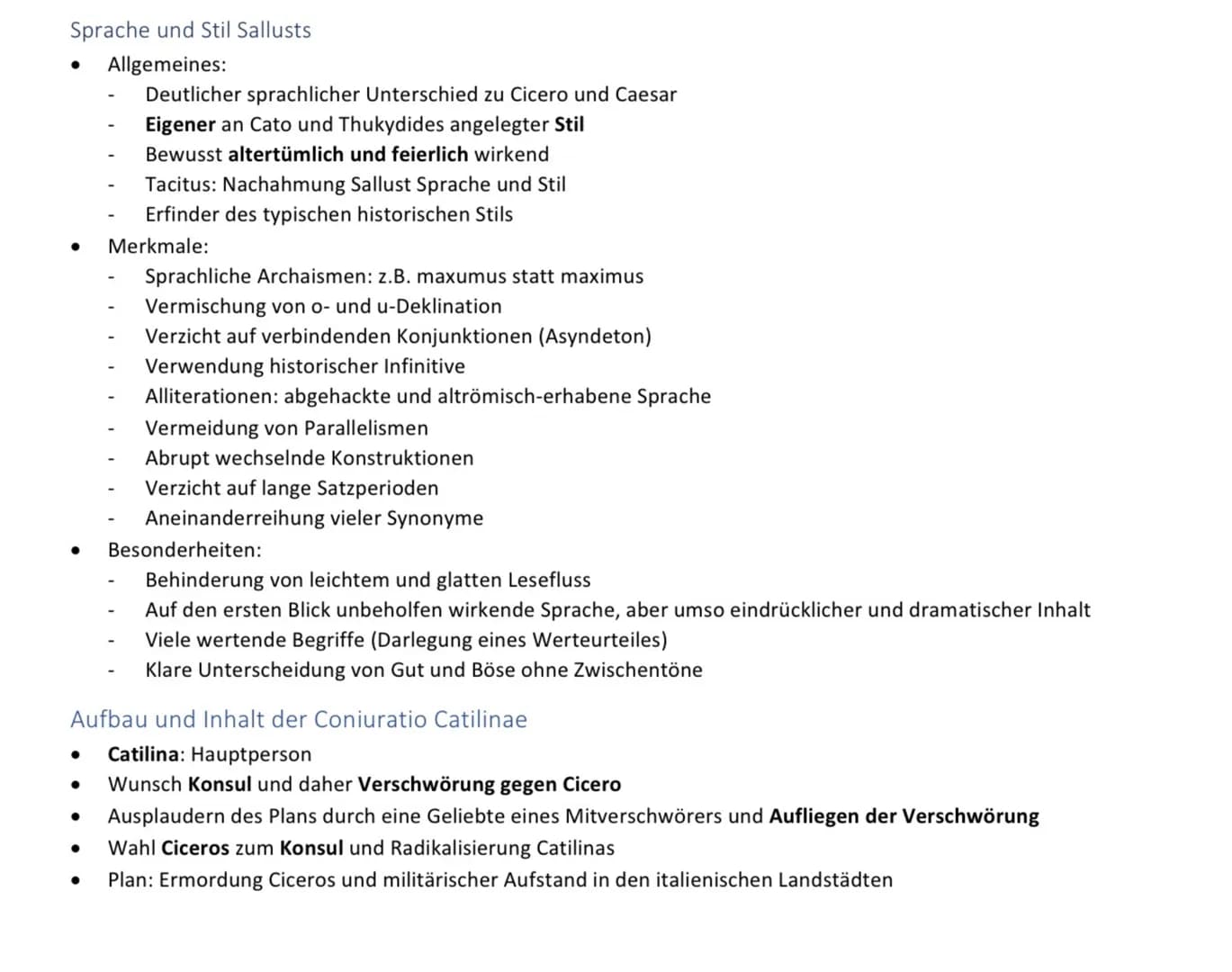 30.09.2021
# Lernzettel Latein 05.10.2021
## Biografie Sallust
Name: Gaius Sallustius Crispus
Lebenszeit: 86 v.Chr. in Amiternum im Sabine