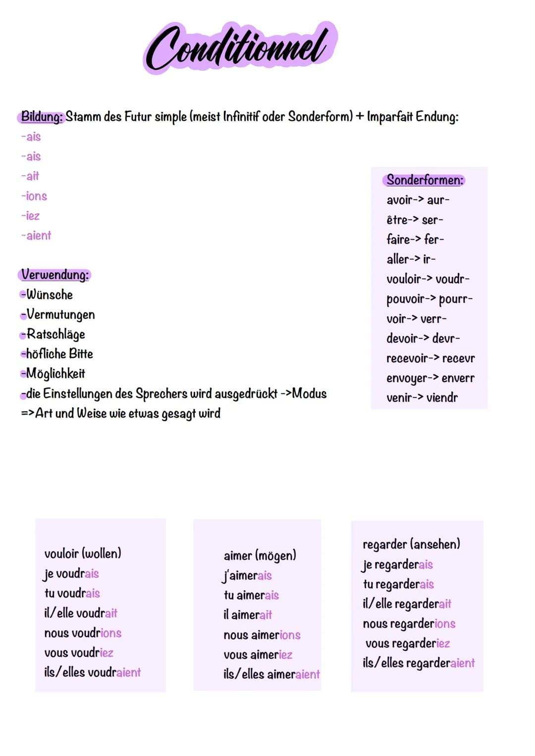 # Futur simple
- Entspricht dem deutschen Futur
- Schriftsprache
- gehobene y Sprache
- ungewisse Ereignisse in ferner Zukunft
## Bildung: