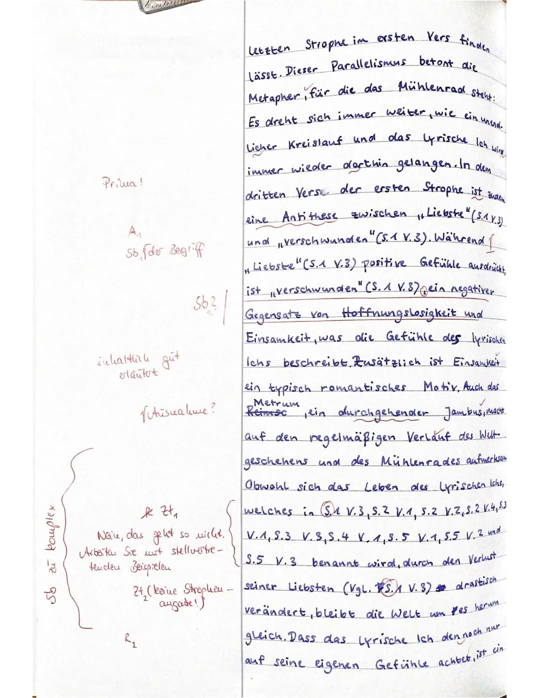 # Erwartungshorizont zur 1. Klausur: Joseph von Eichendorffs „Das zerbrochene Ringlein"
## Der Prüfling...
### ...beginnt seine Ausführung