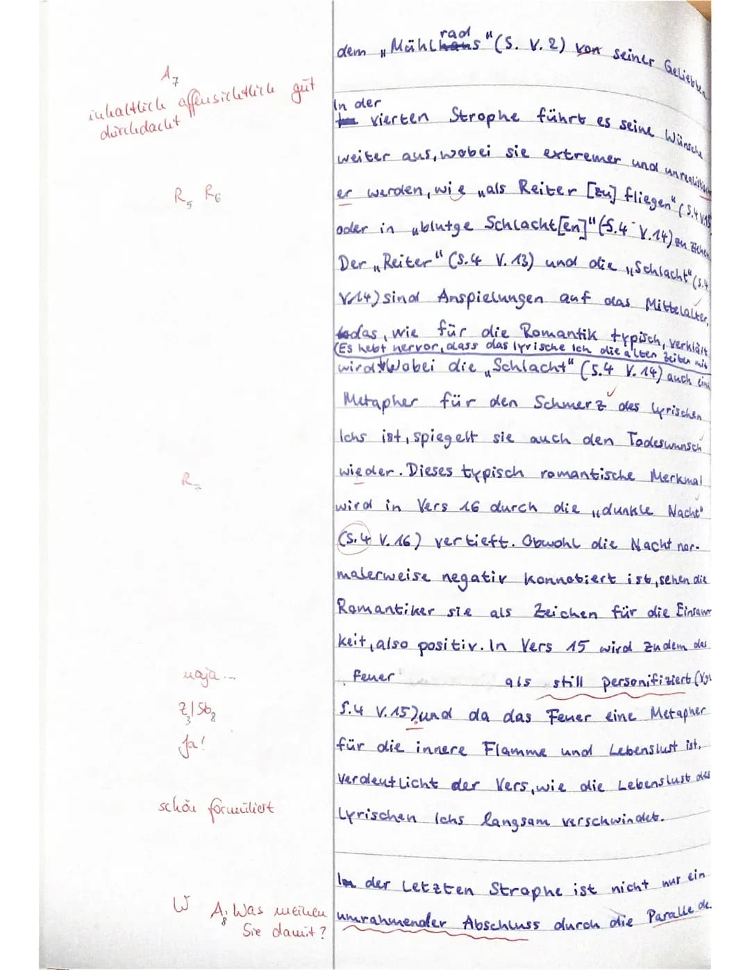 # Erwartungshorizont zur 1. Klausur: Joseph von Eichendorffs „Das zerbrochene Ringlein"
## Der Prüfling...
### ...beginnt seine Ausführung