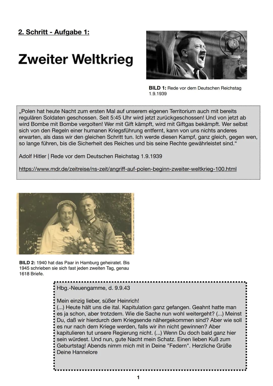# Nationalsozialismus
## 1. Schritt: Aufgabe 1 a) wichtige Informationen:
- Der Nationalsozialismus ist eine Reihe von politischer Ideen
- N