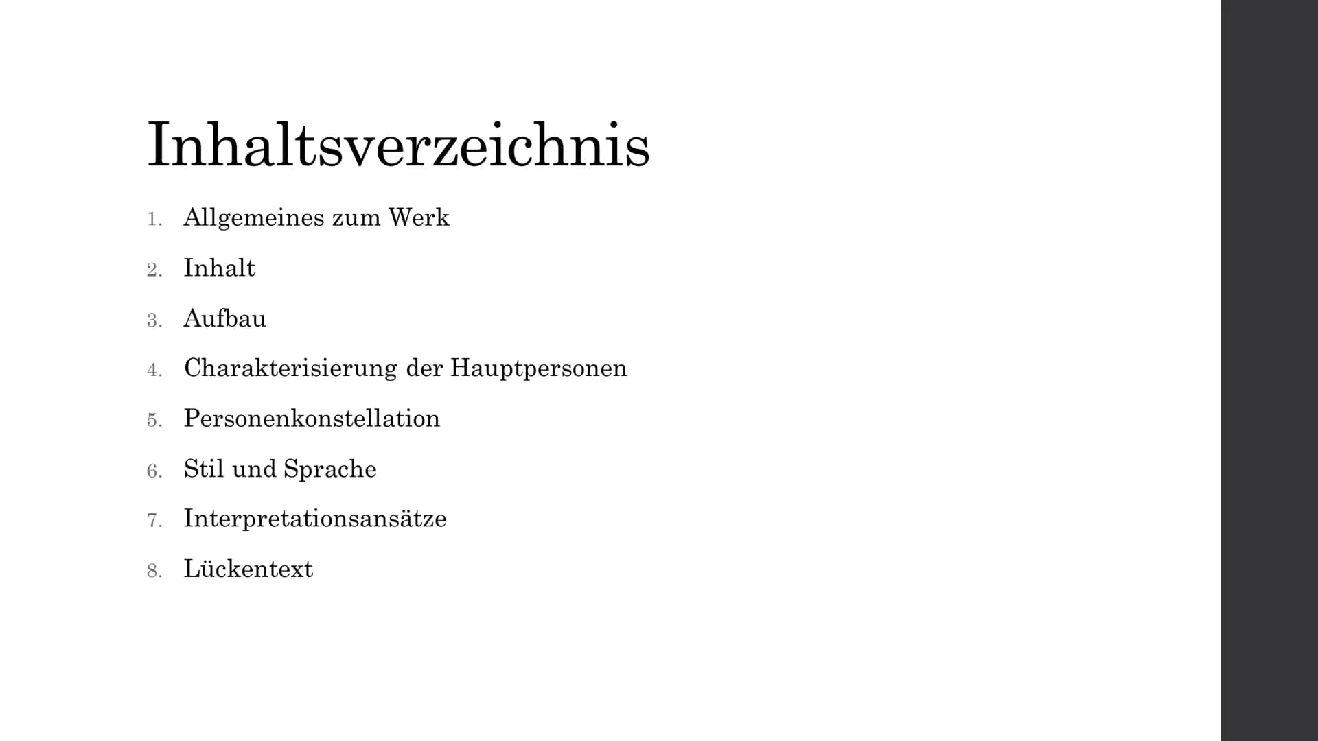 first
il
W.
he
he
Pres
pare
sang
IW
ing
th
ing
pen
tle
me
Der
Vorleser
Bernhard Schlink # Inhaltsverzeichnis
1. Allgemeines zum Werk
2. Inha