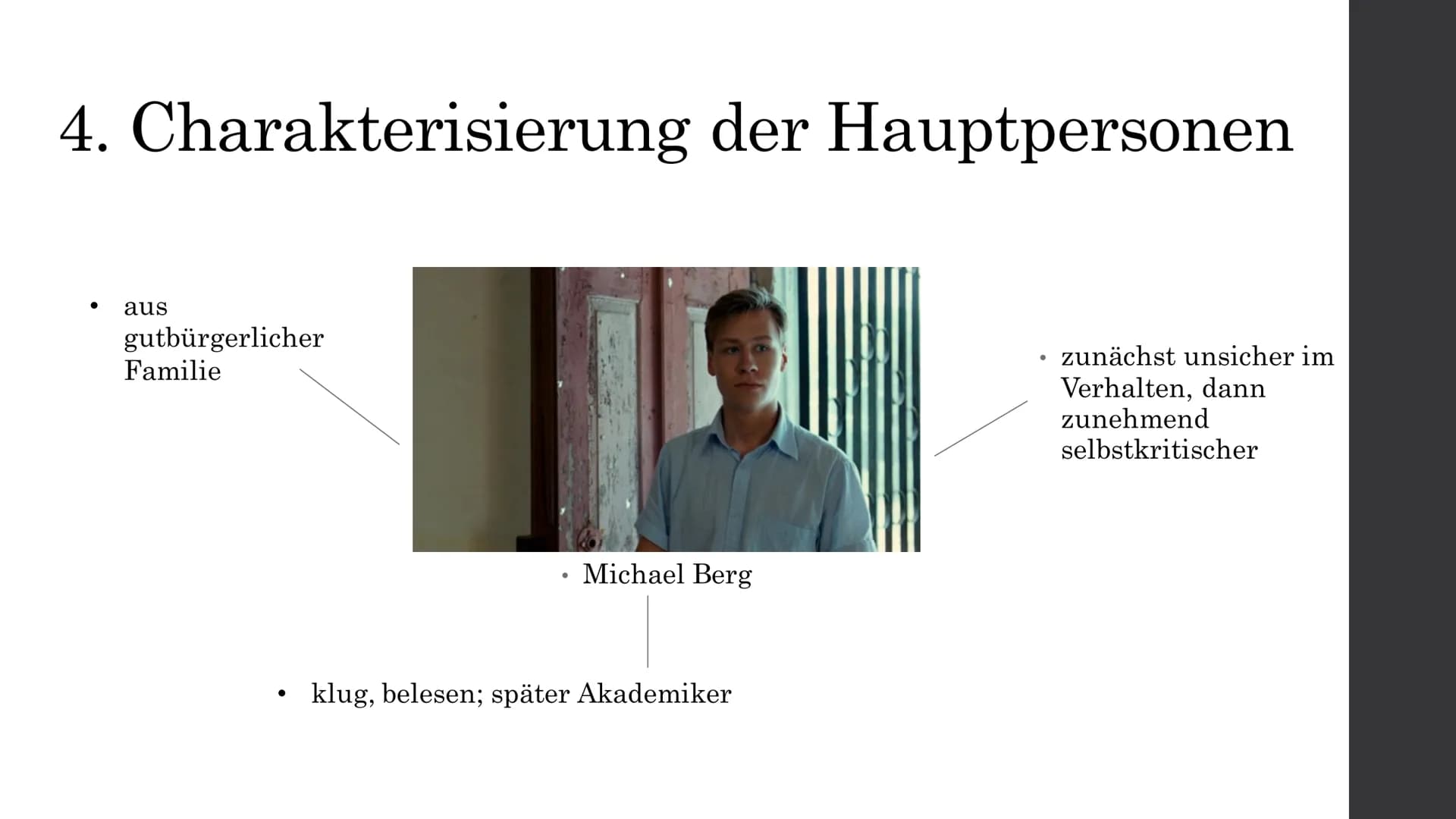 first
il
W.
he
he
Pres
pare
sang
IW
ing
th
ing
pen
tle
me
Der
Vorleser
Bernhard Schlink # Inhaltsverzeichnis
1. Allgemeines zum Werk
2. Inha