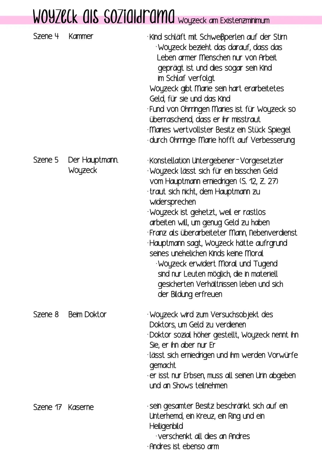 # Ist Woyzeck ein Mörder?
## Stationen auf dem wes zur katastrophe
- Szene 2, Die Stadt: Marie erblickt den Tambourmajor und fühlt sich hi