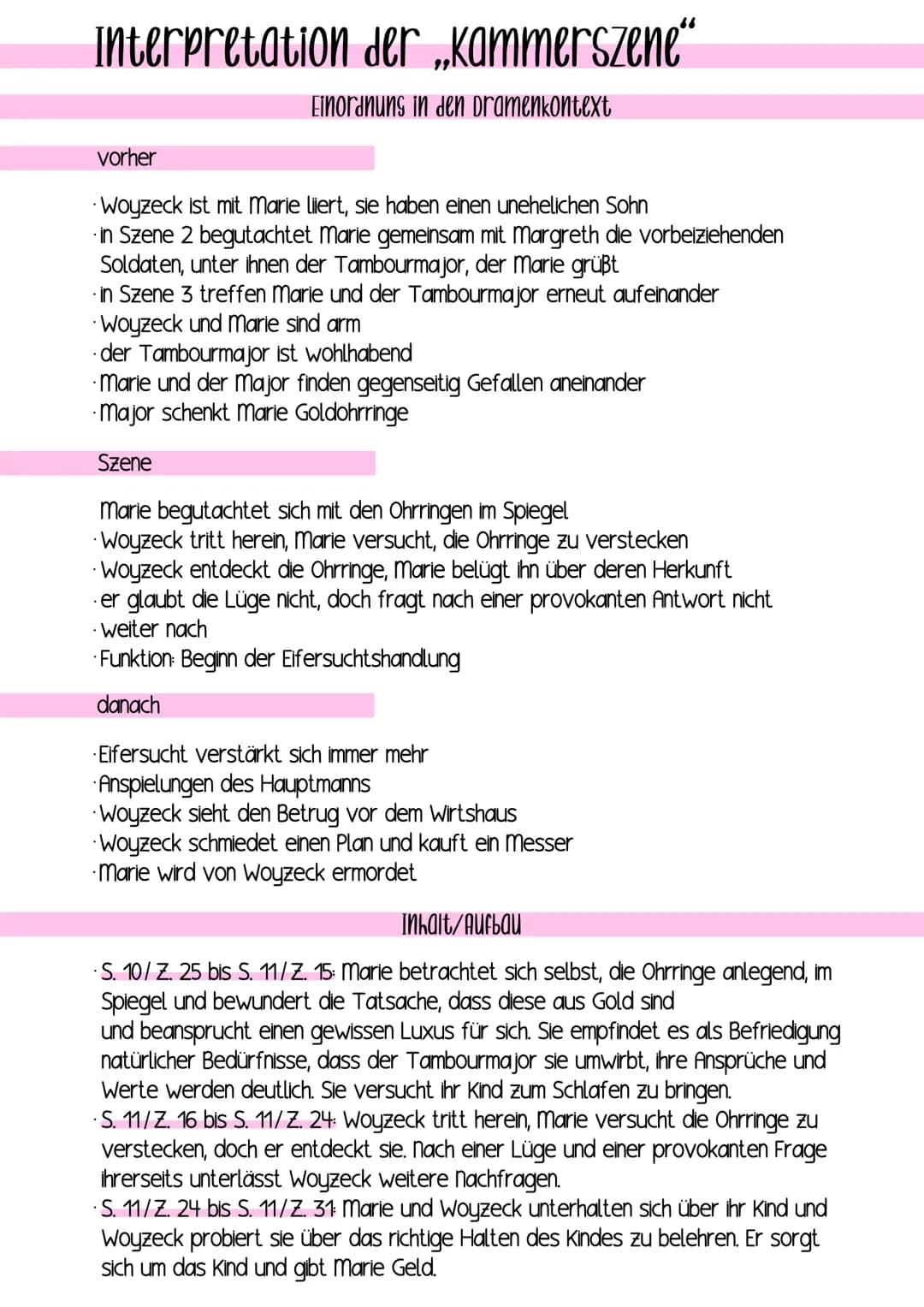 # Ist Woyzeck ein Mörder?
## Stationen auf dem wes zur katastrophe
- Szene 2, Die Stadt: Marie erblickt den Tambourmajor und fühlt sich hi
