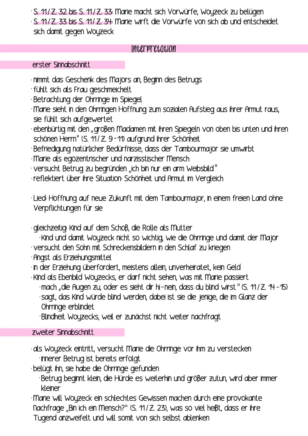 # Ist Woyzeck ein Mörder?
## Stationen auf dem wes zur katastrophe
- Szene 2, Die Stadt: Marie erblickt den Tambourmajor und fühlt sich hi